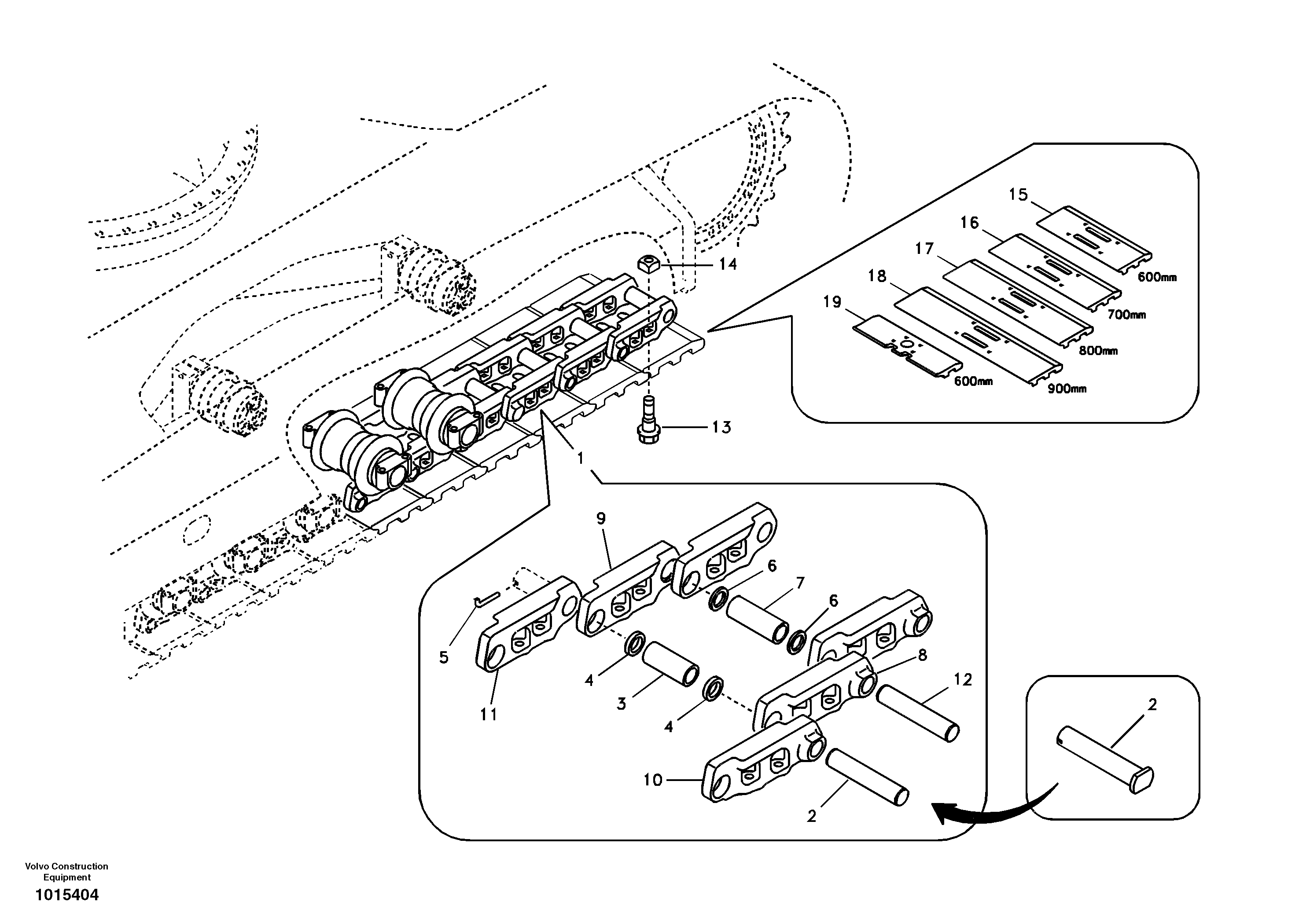 Track chain — volvo parts diagram