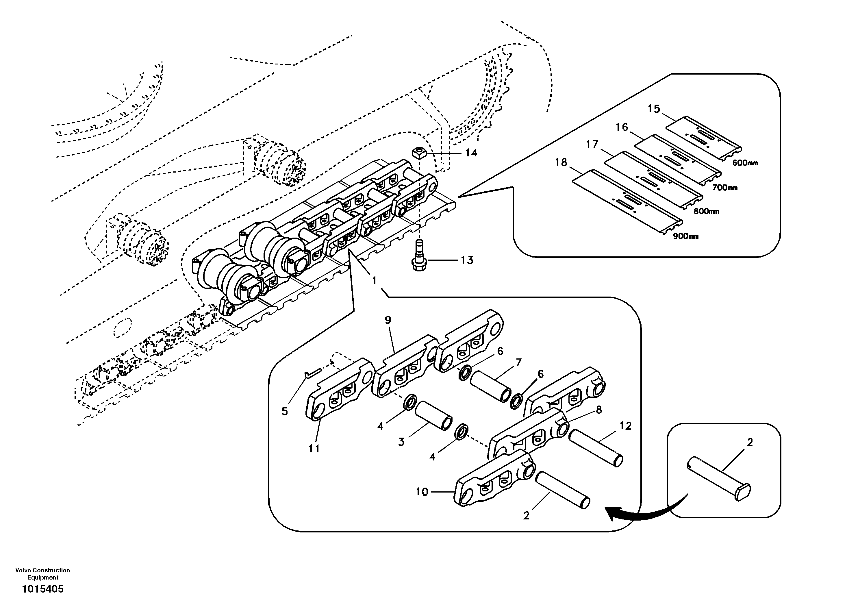 Track chain — volvo parts diagram