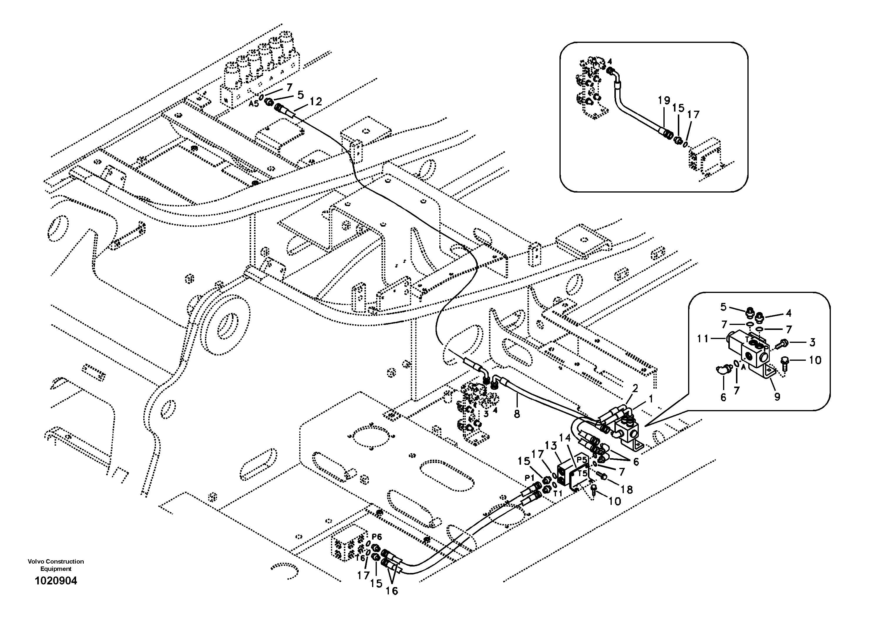 Servo system, hammer and shear — volvo parts diagram