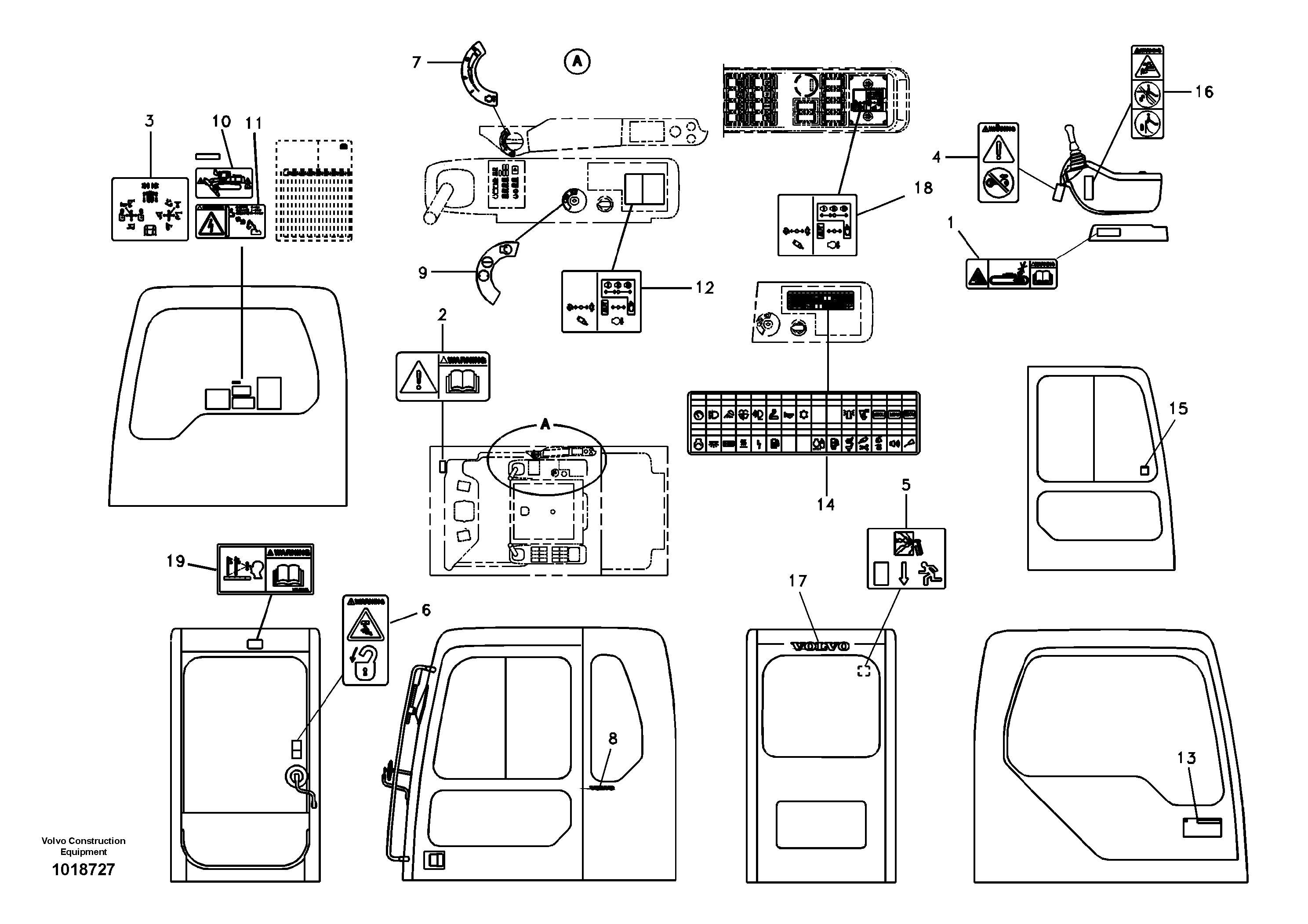 Decal, inner location — volvo parts diagram
