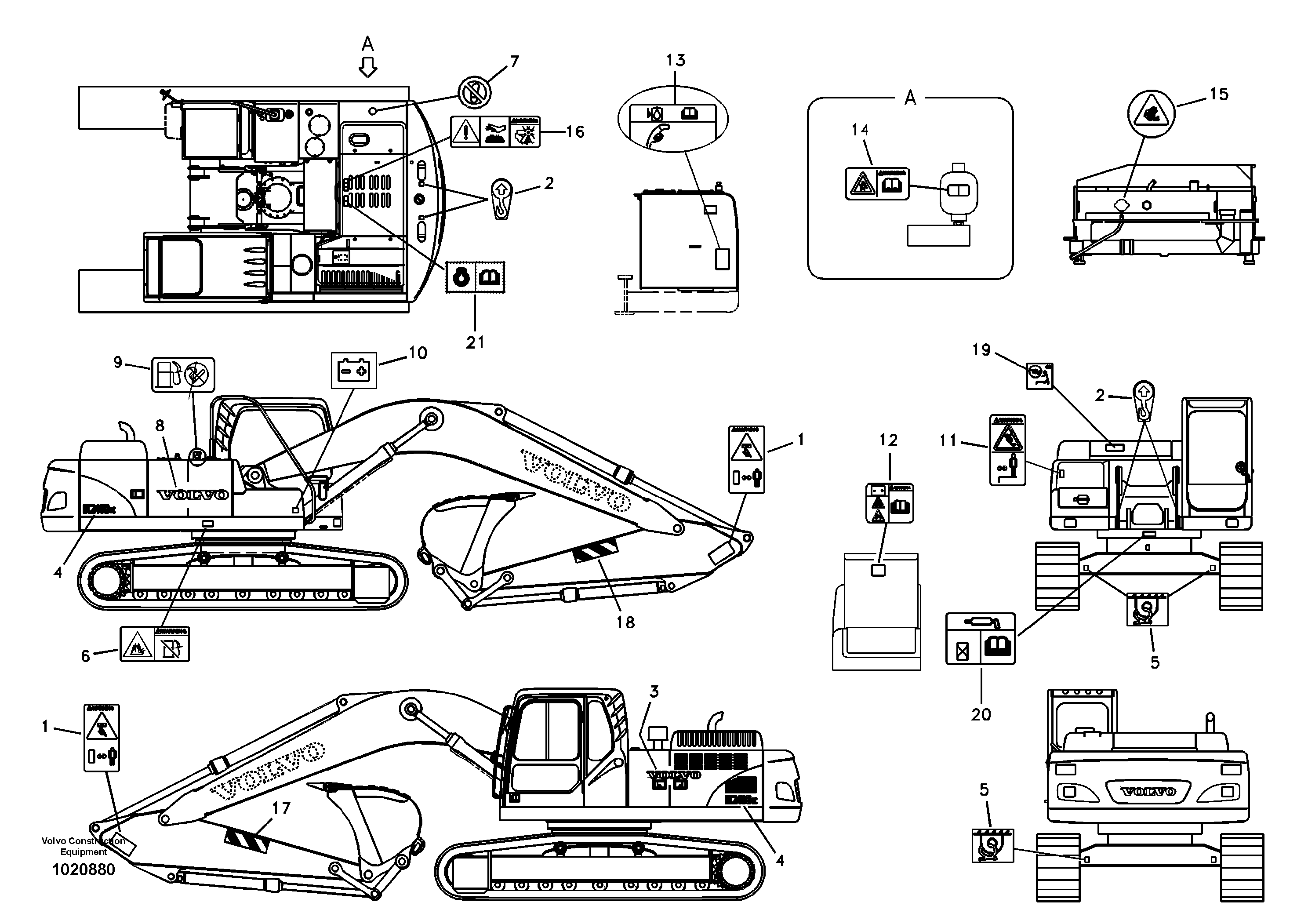 Decal, outer location — volvo parts diagram