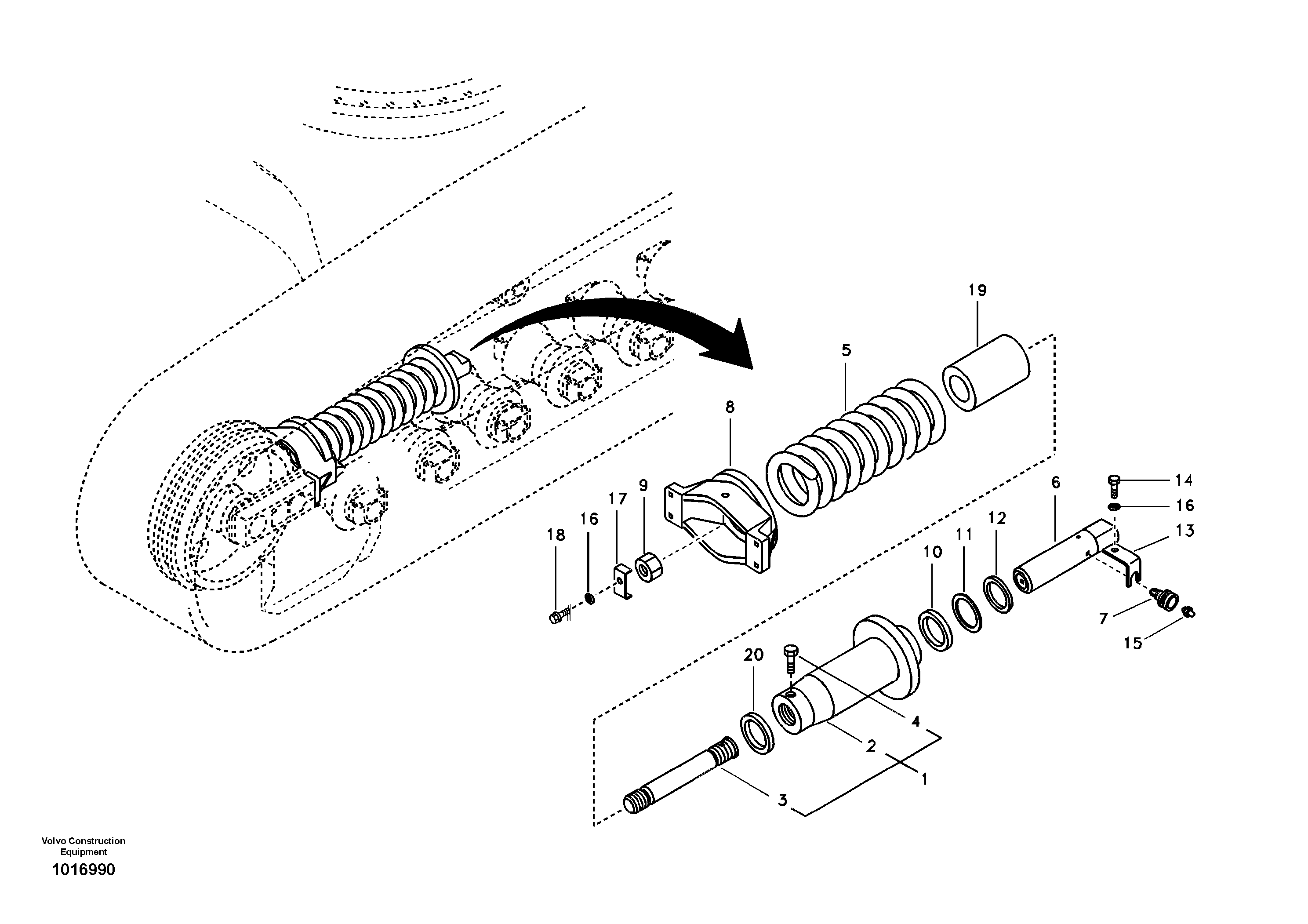 Undercarriage, spring package — volvo parts diagram