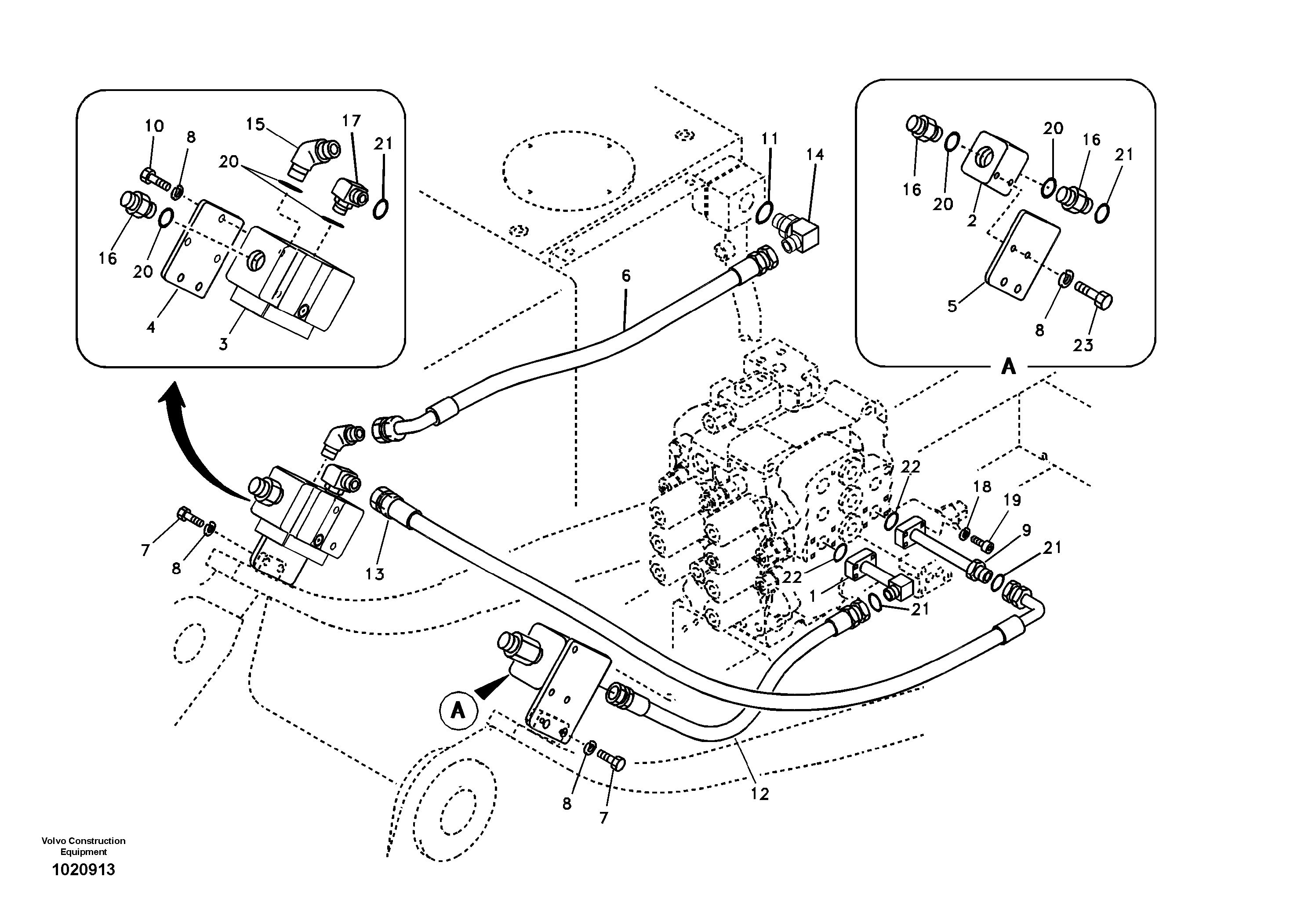 Working hydraulic, hammer and shear for upper — volvo parts diagram