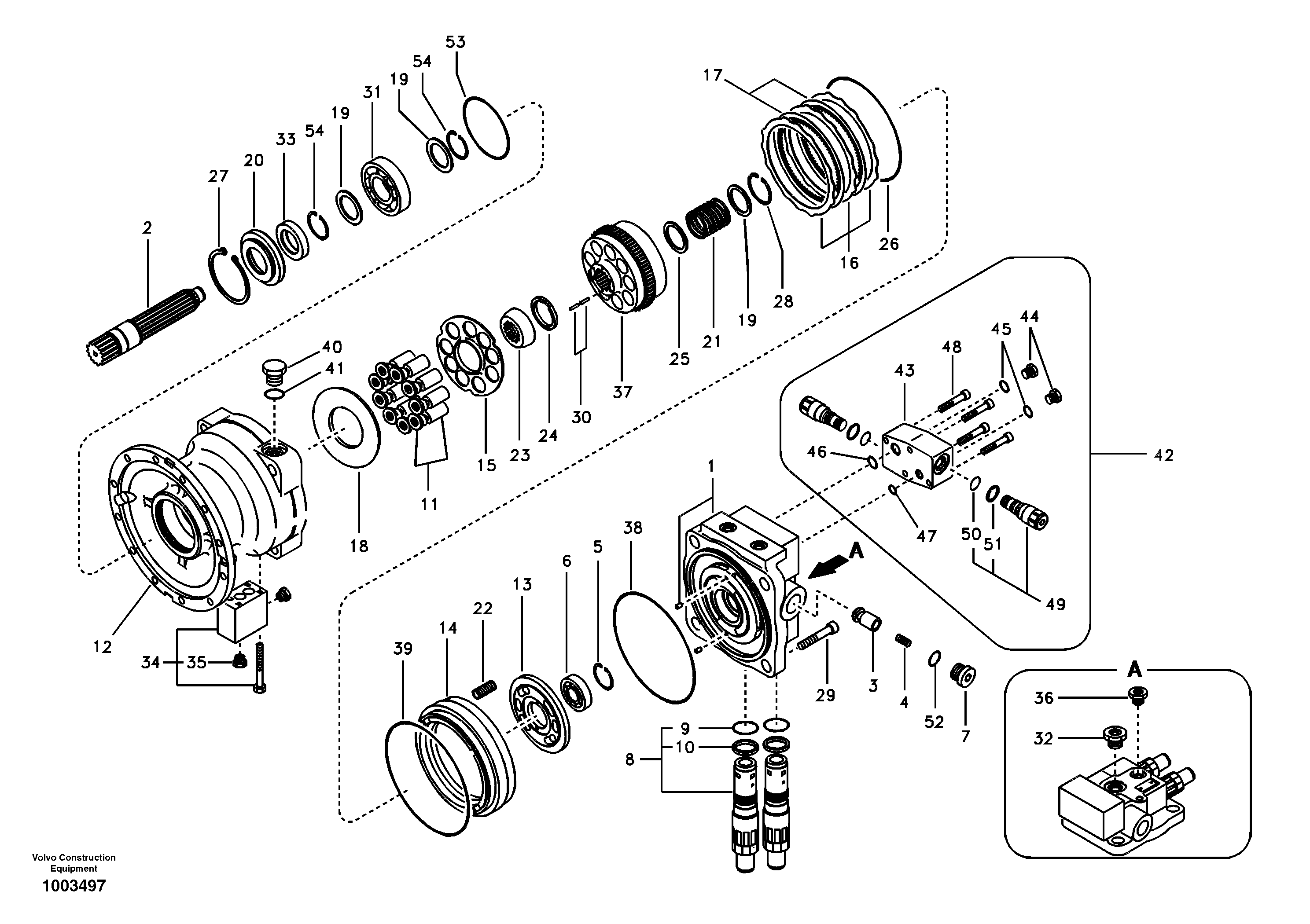 Swing motor — volvo parts diagram