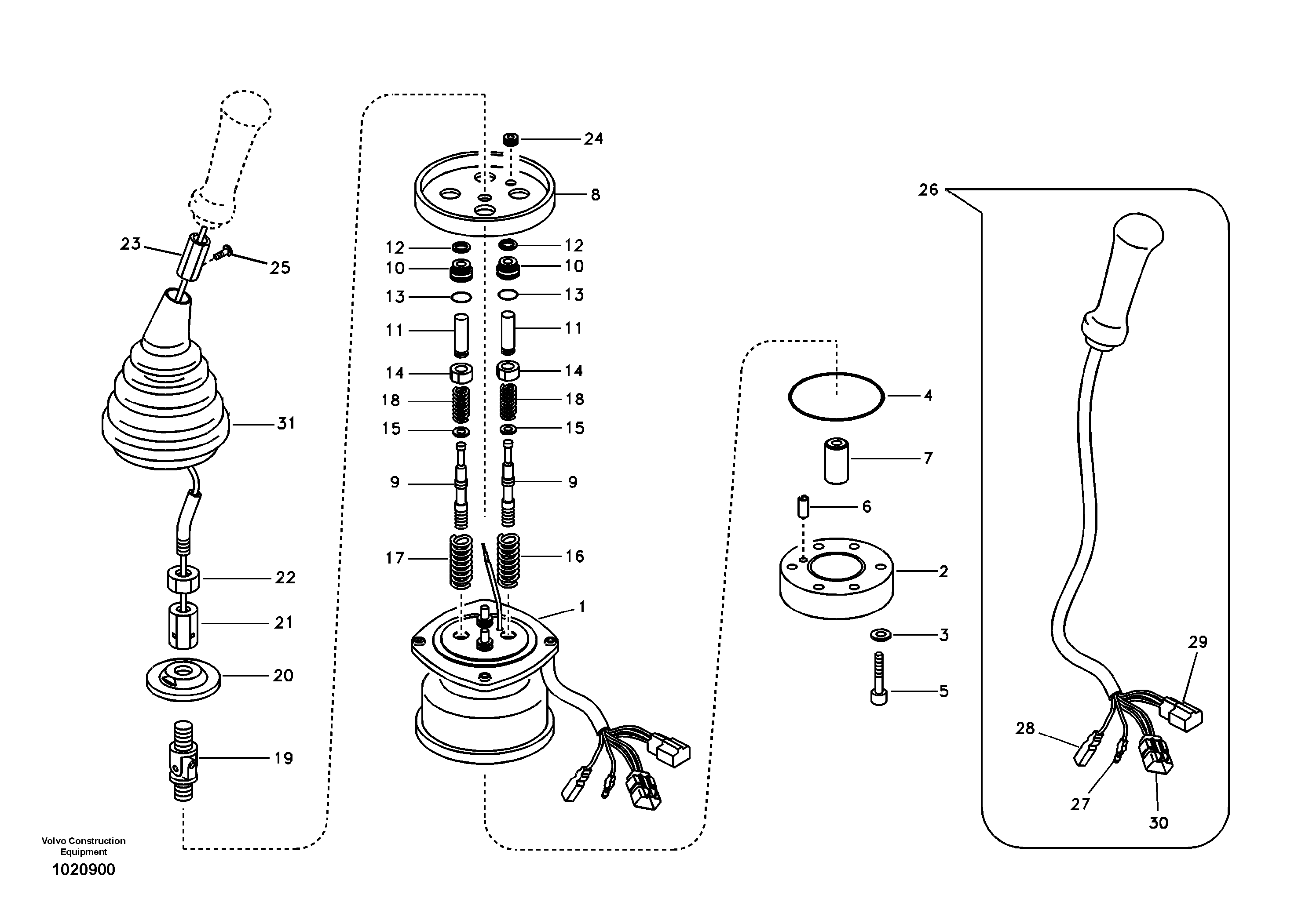 Servo system, remote control valve — volvo parts diagram