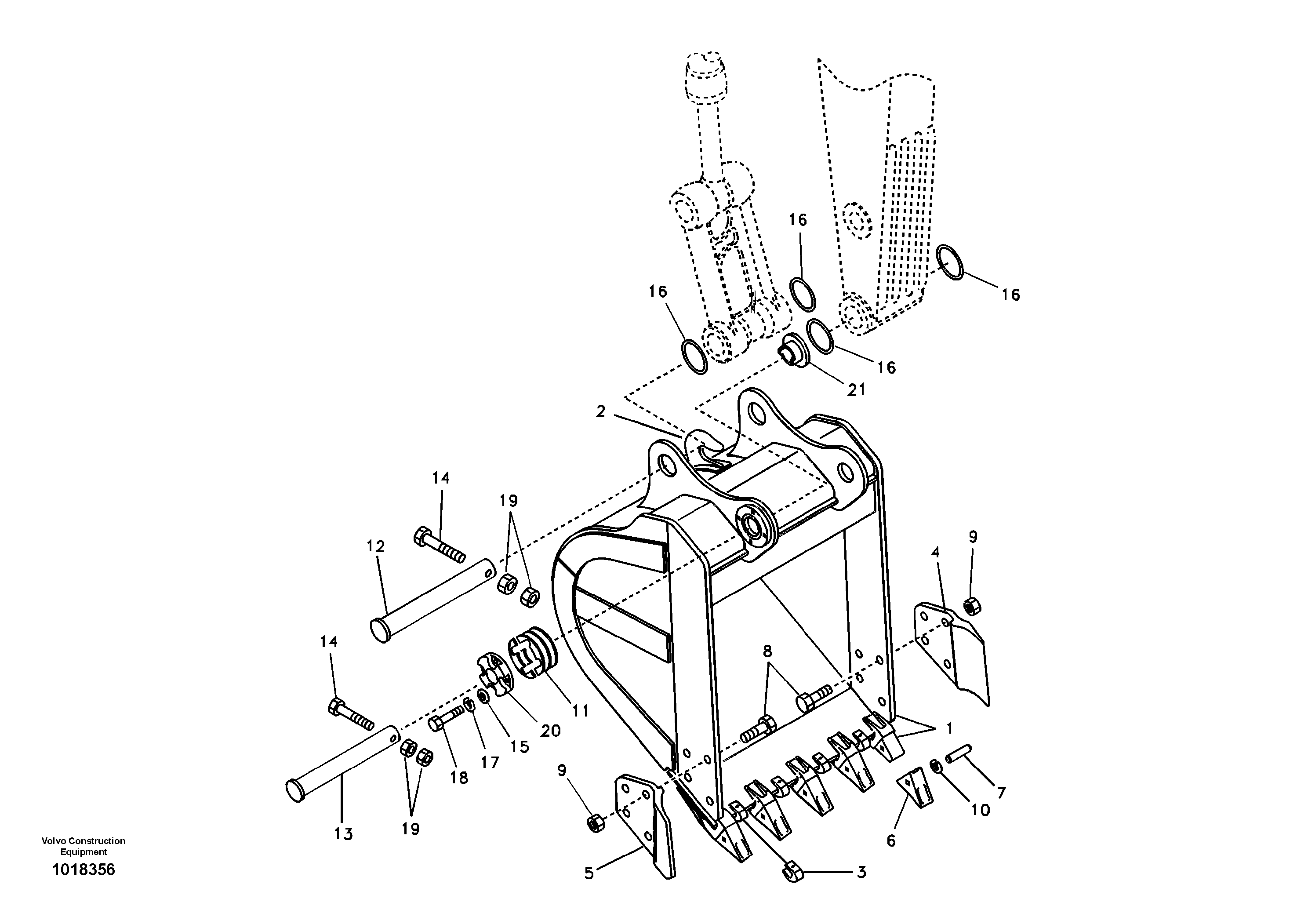 Bucket — volvo parts diagram