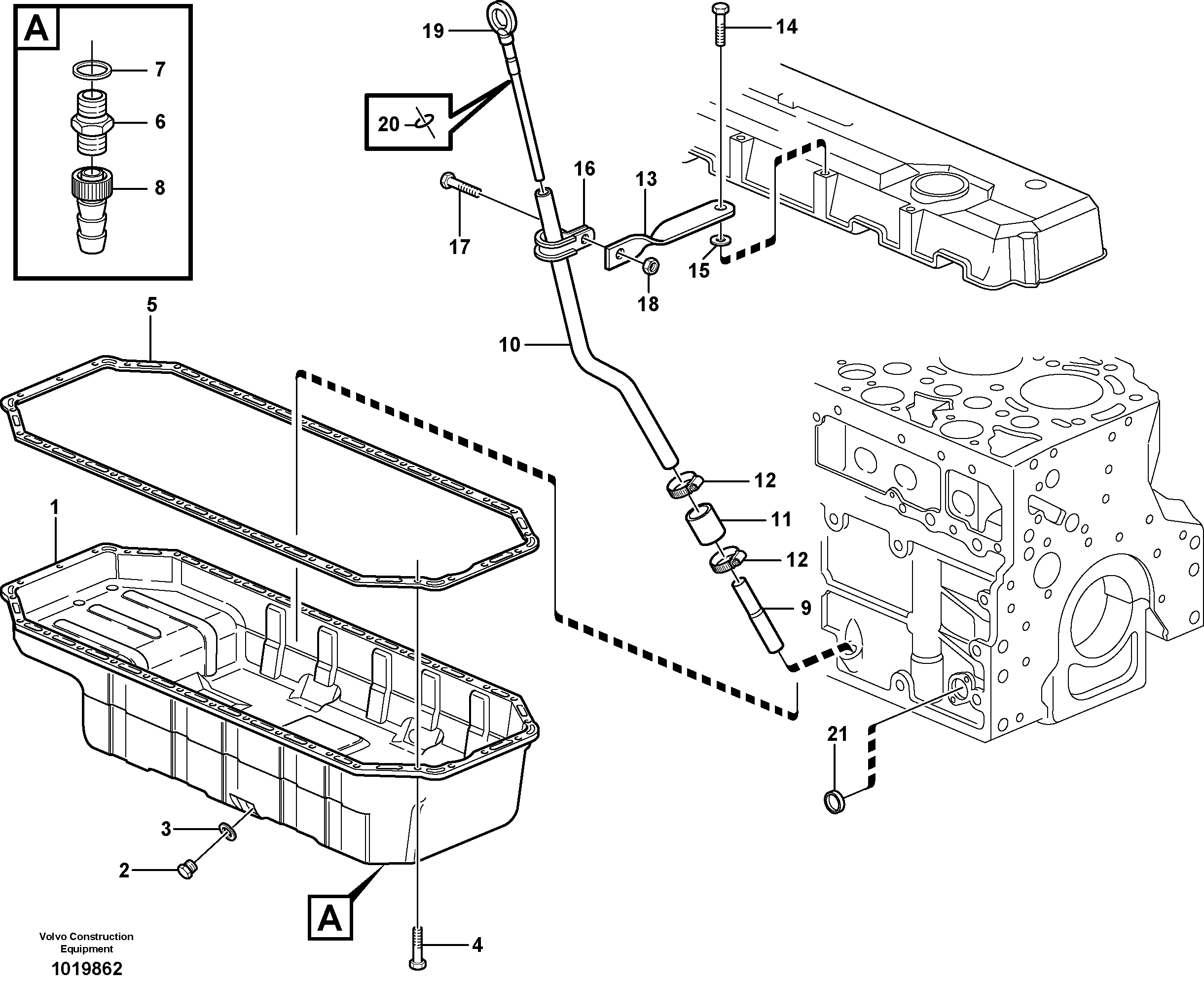 Oil sump — volvo parts diagram