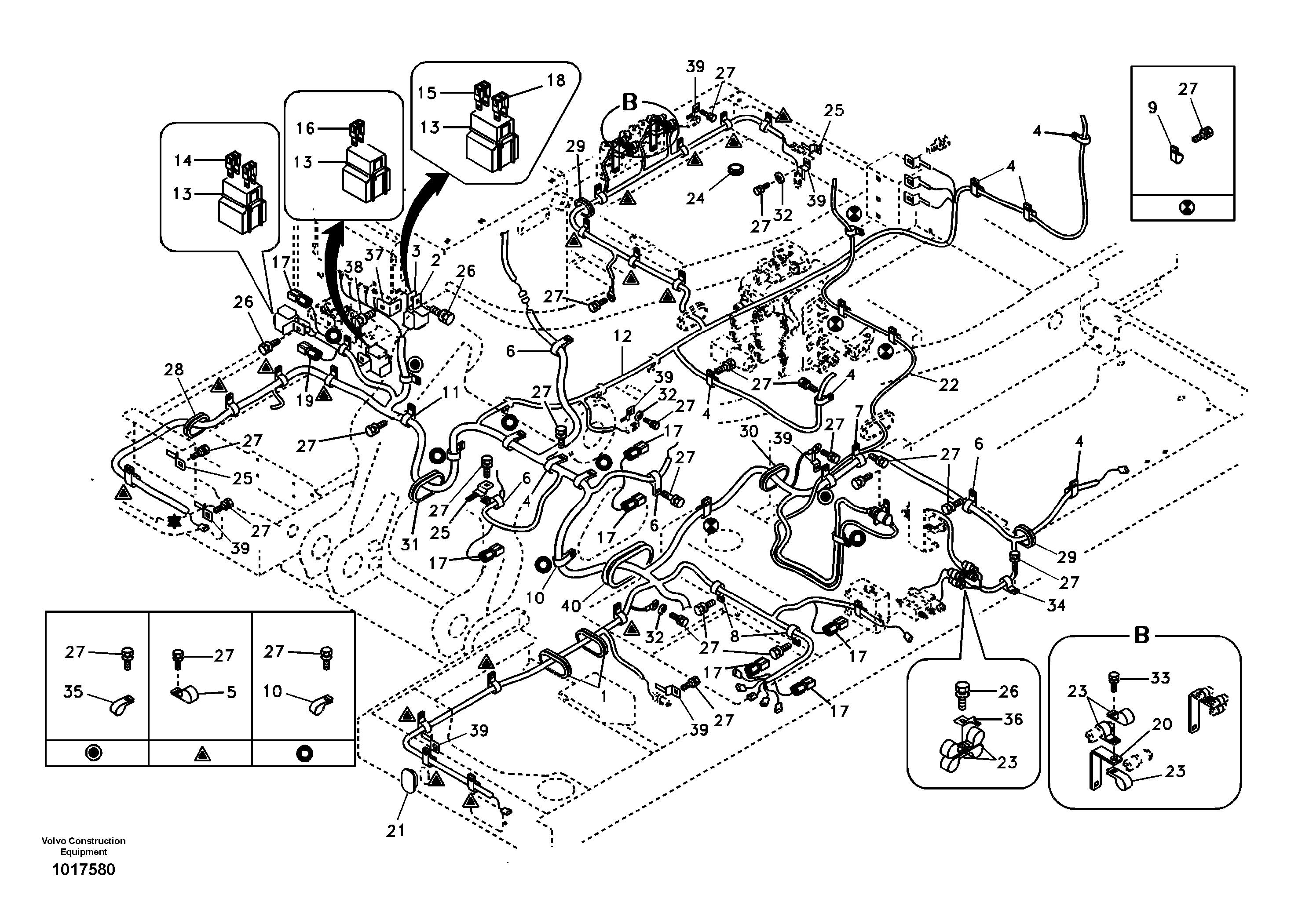 Cable and wire harness, main — volvo parts diagram
