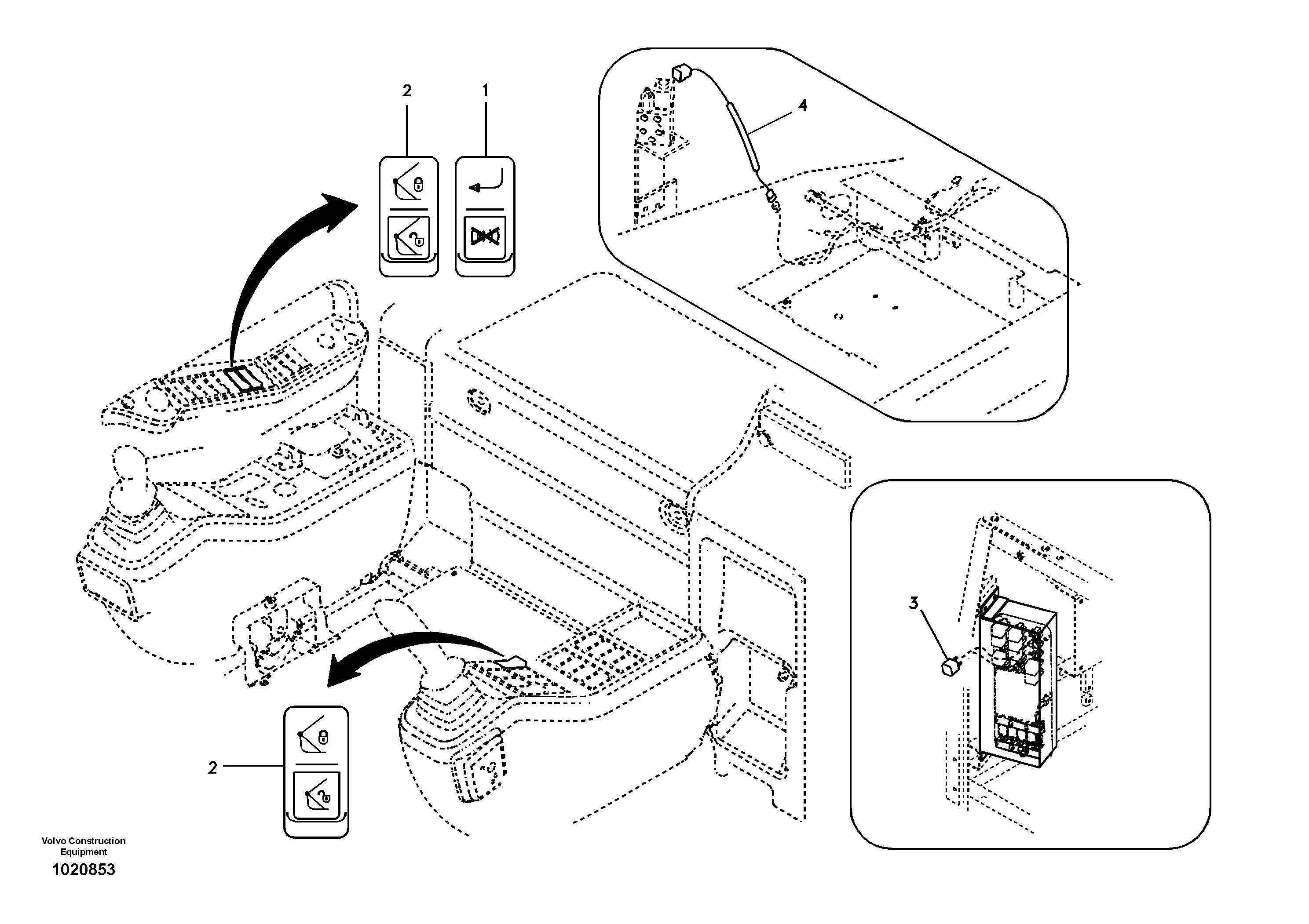 Switch, quickfit control — volvo parts diagram