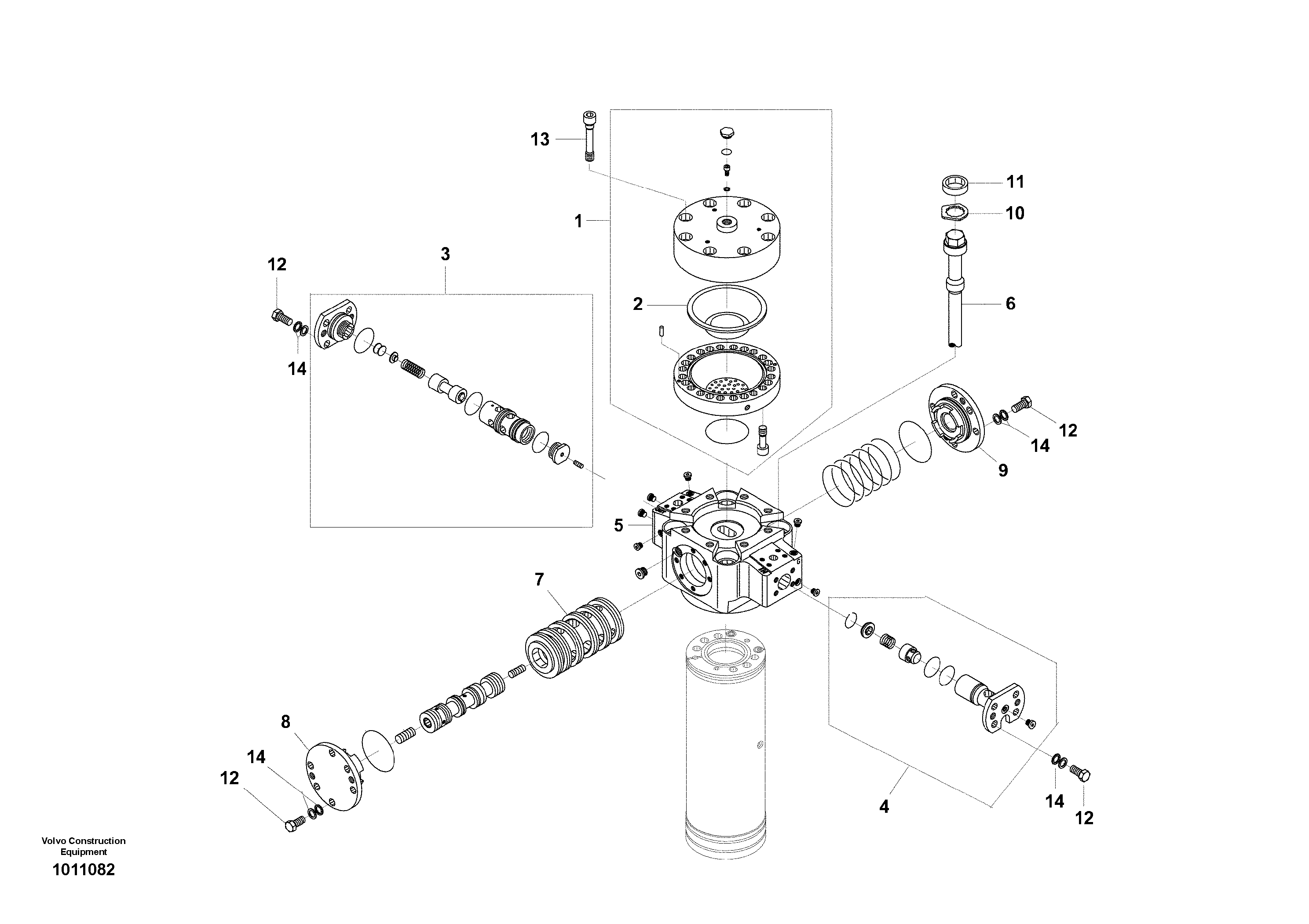Hydraulic hammer, Accumulator — volvo parts diagram