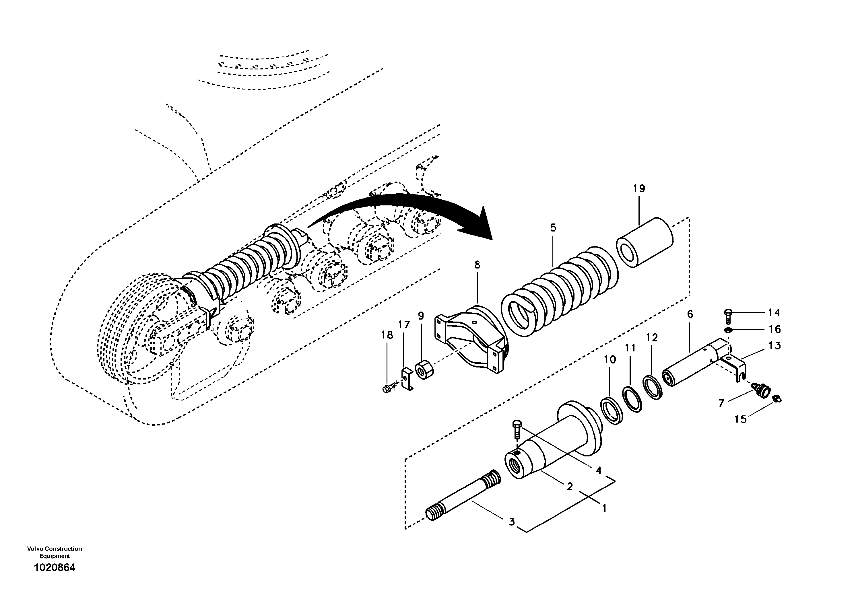 Undercarriage, spring package — volvo parts diagram