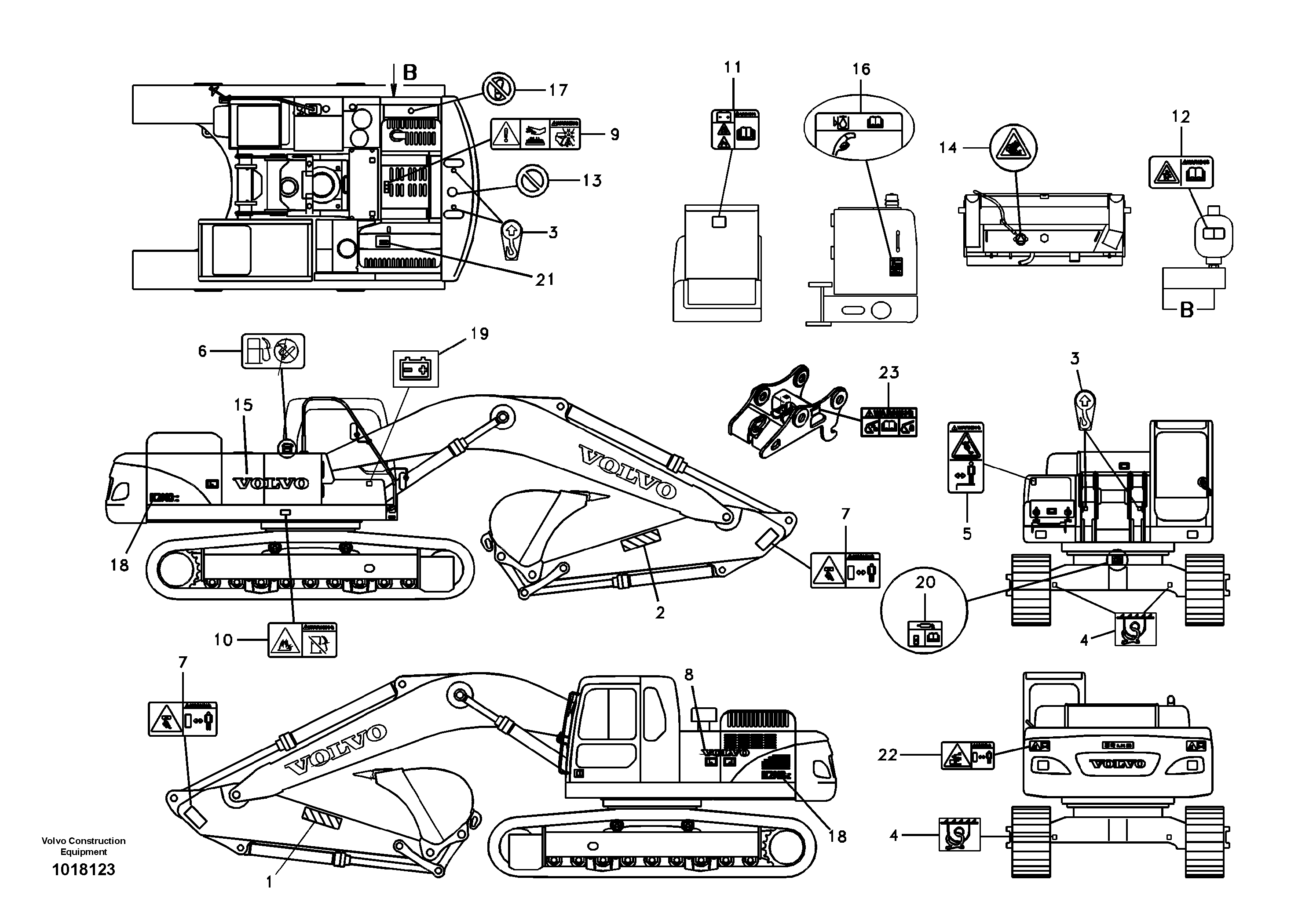 Decal, outer location — volvo parts diagram