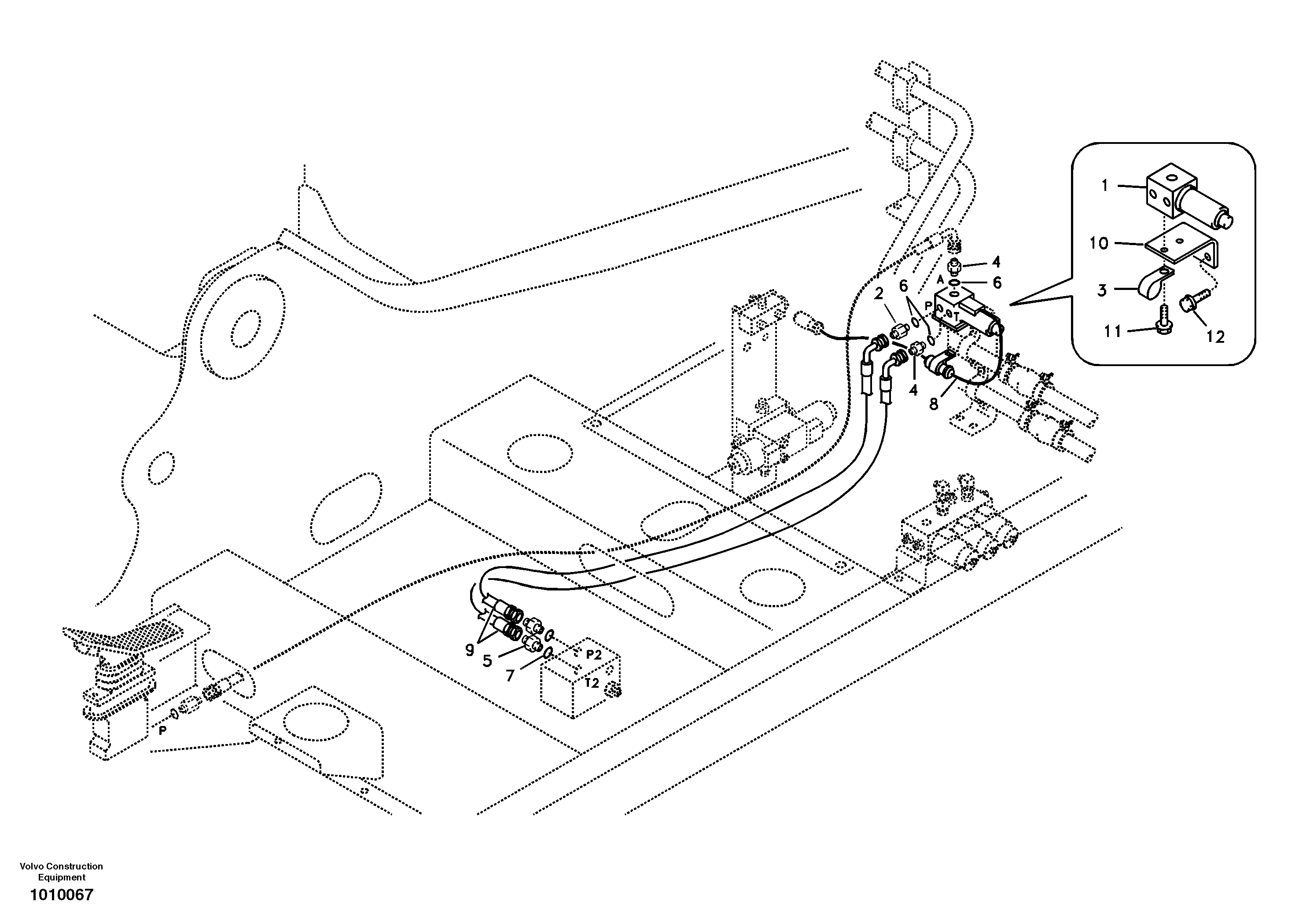 Servo system, hammer and shear — volvo parts diagram