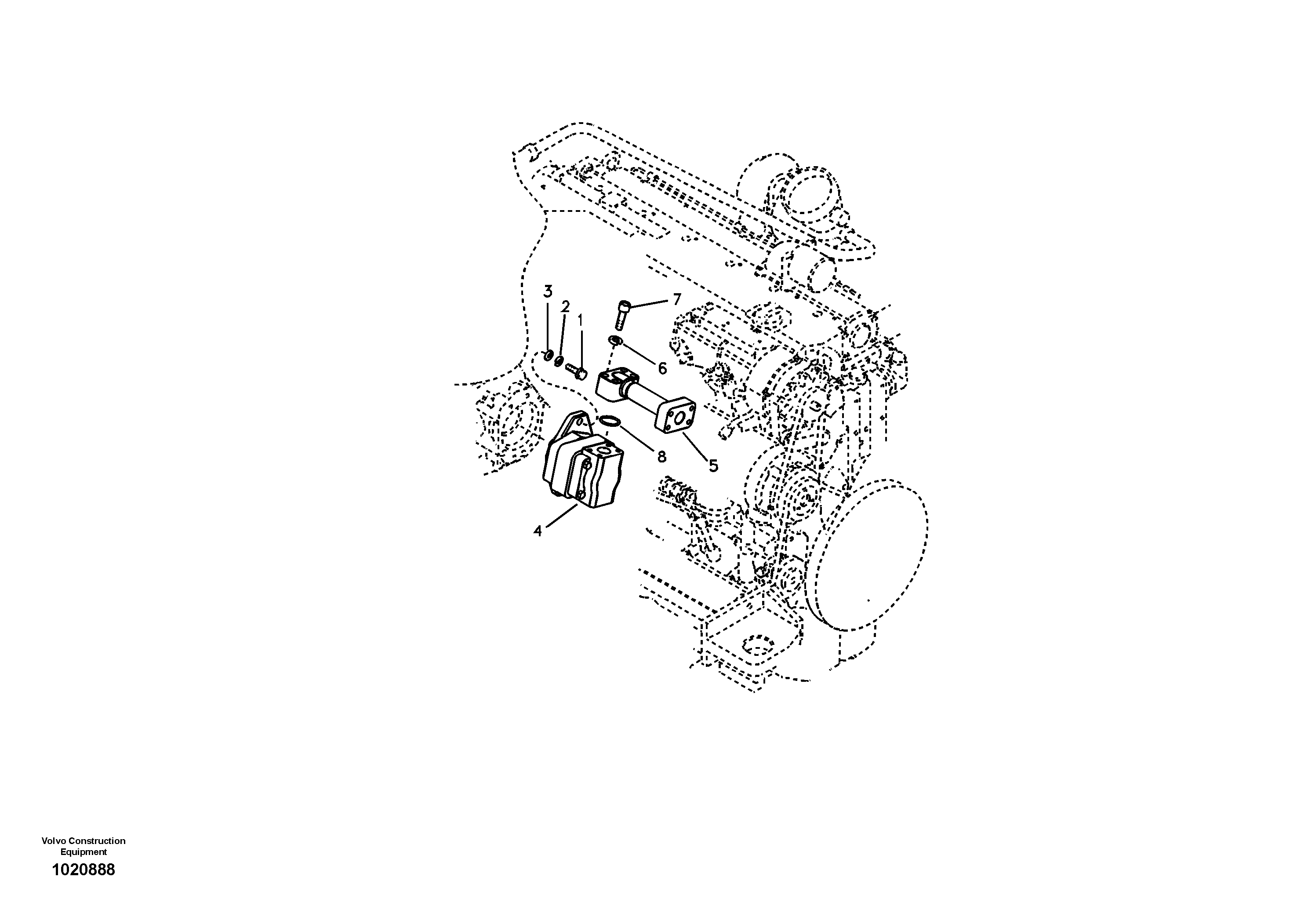 Hydraulic system, oil cooling pump mount — volvo parts diagram