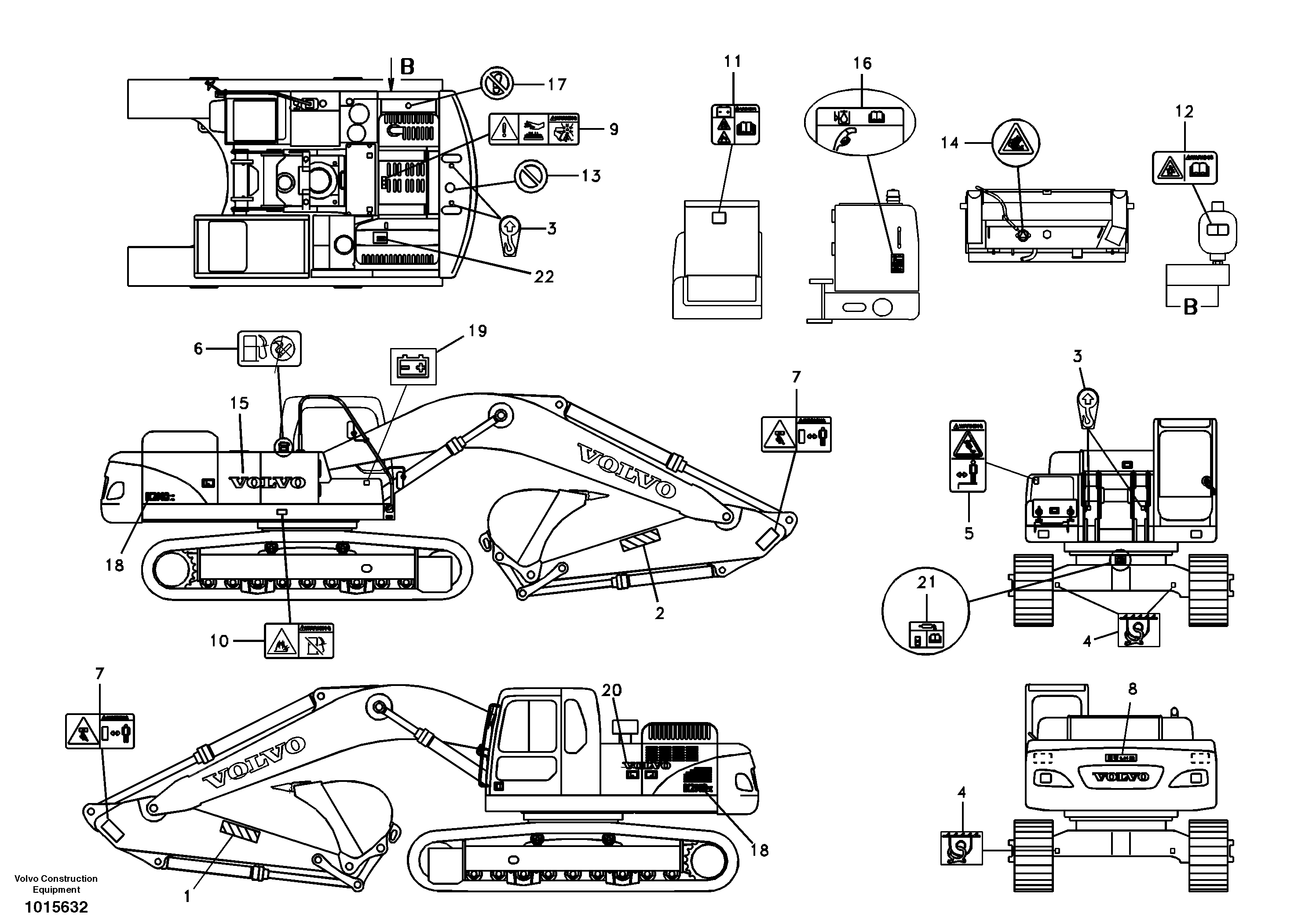 Decal, outer location — volvo parts diagram