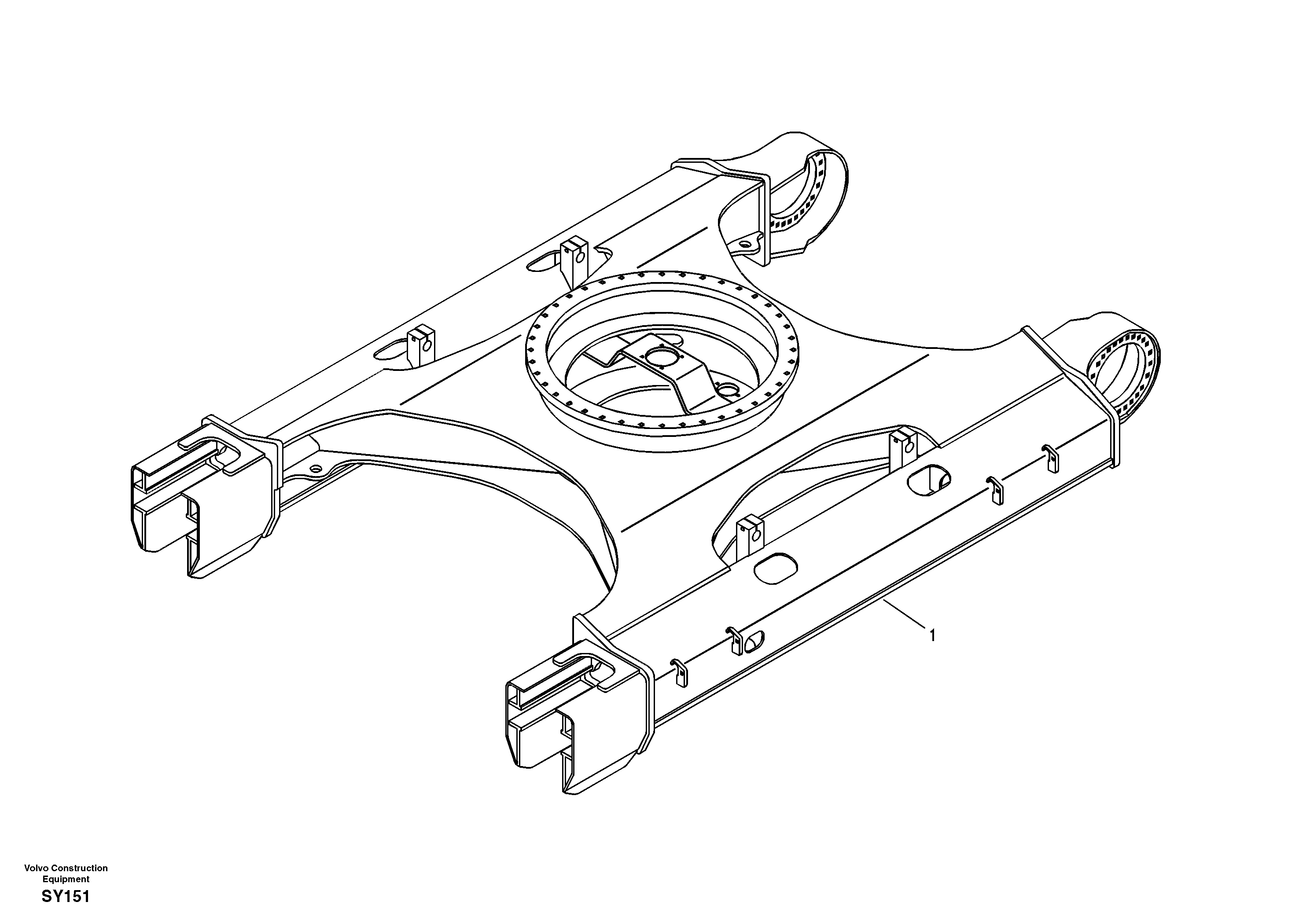 Undercarriage frame — volvo parts diagram