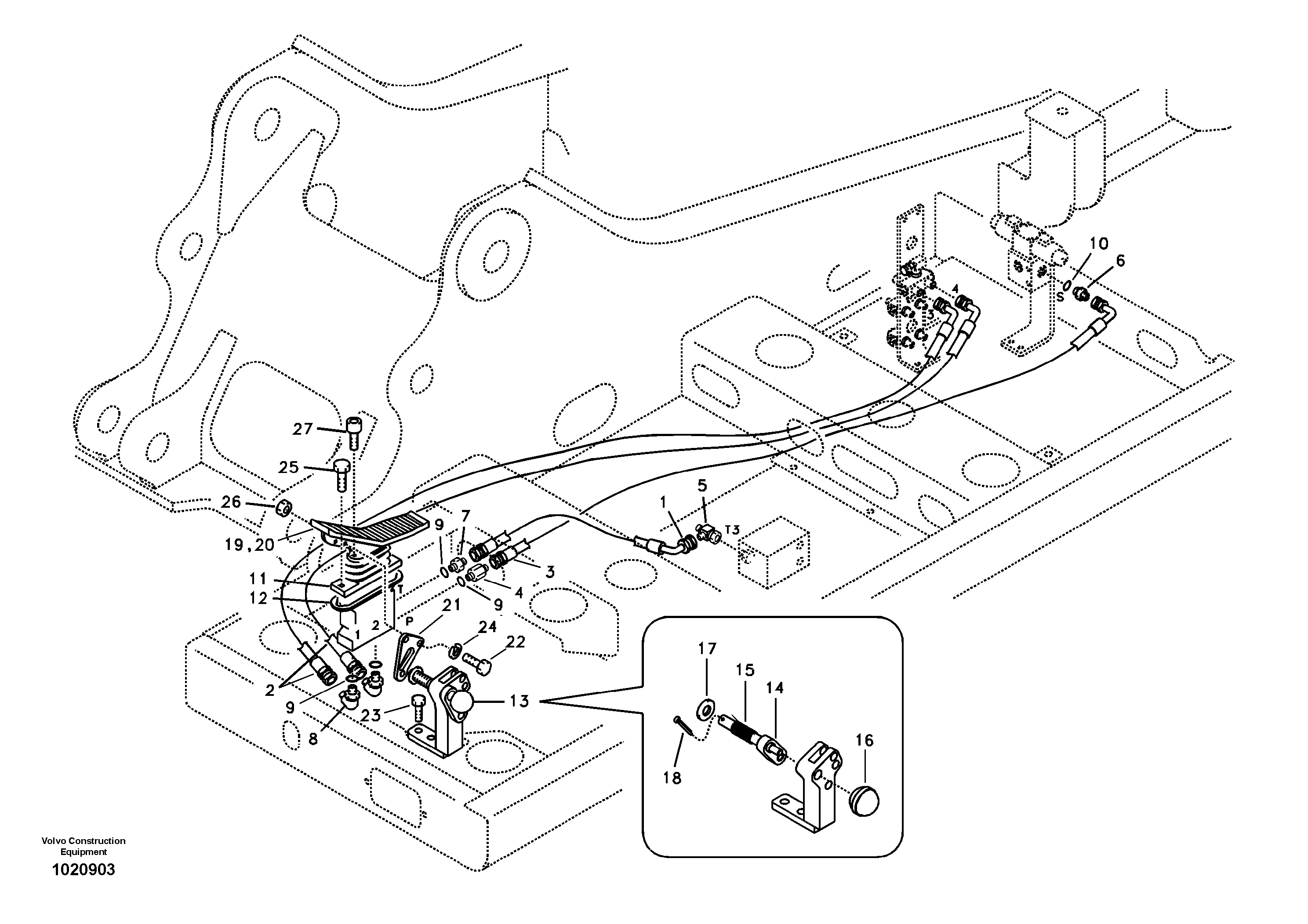 Servo system, hammer and shear — volvo parts diagram