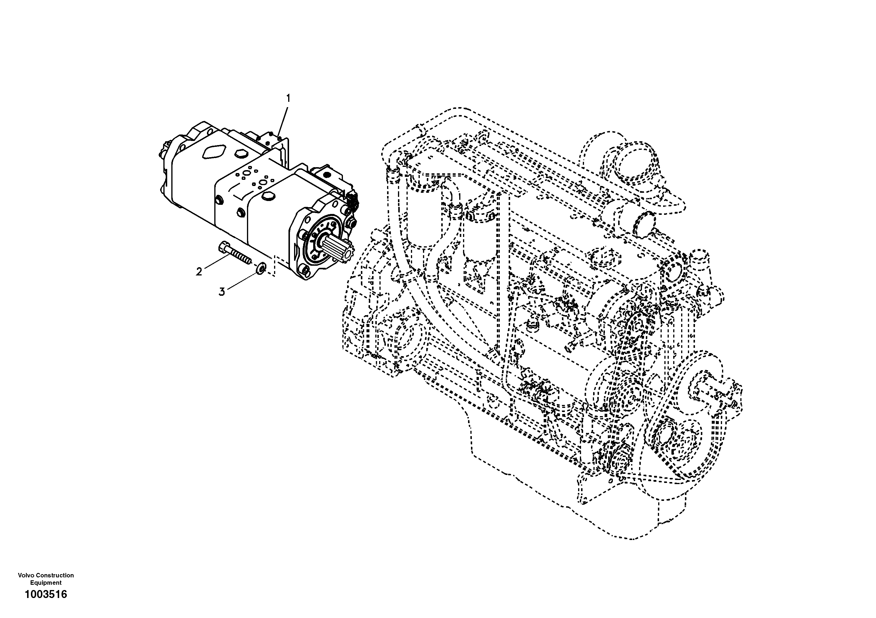 Pump installation — volvo parts diagram
