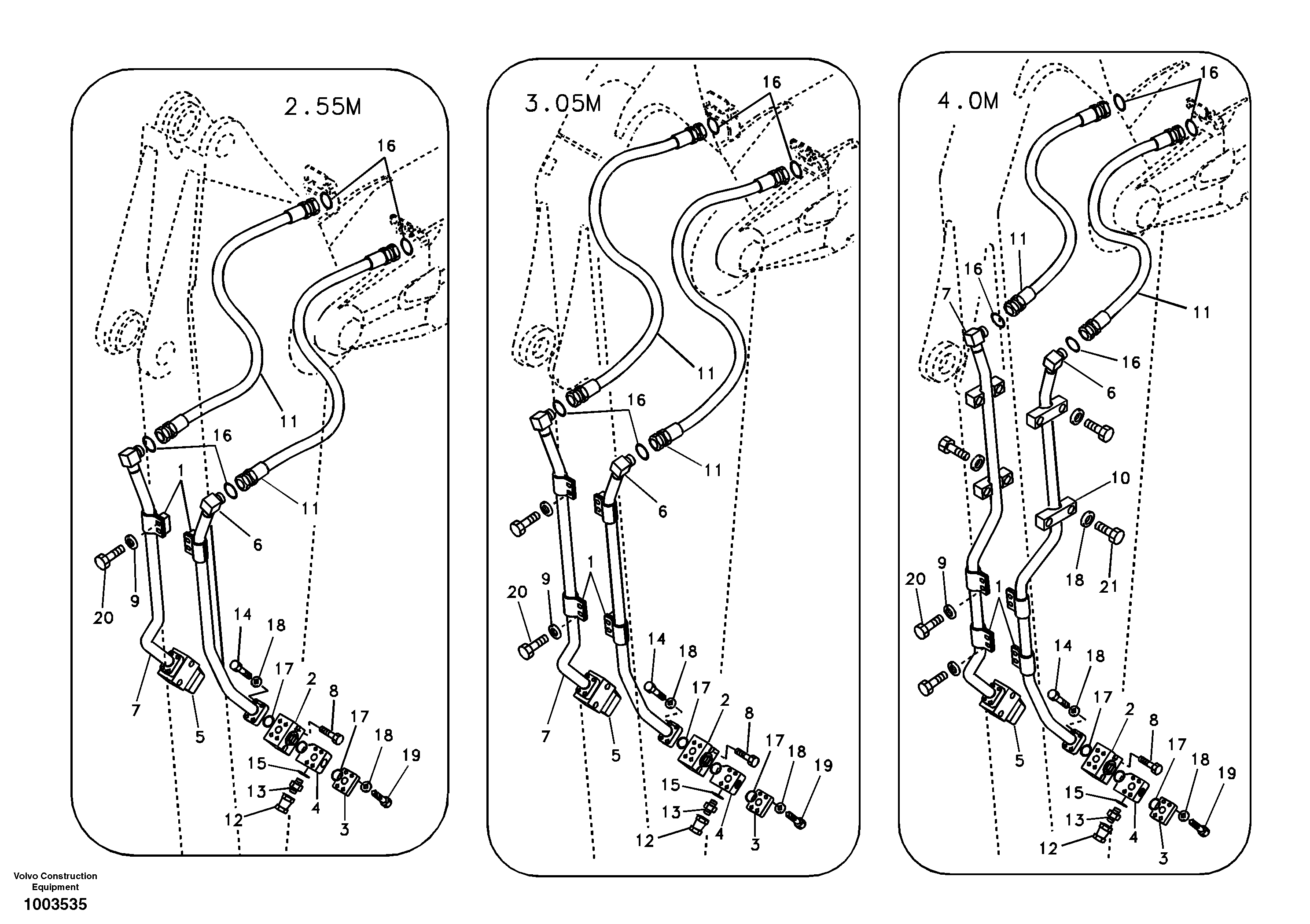 Working hydraulic, hammer and shear for dipper arm — volvo parts diagram
