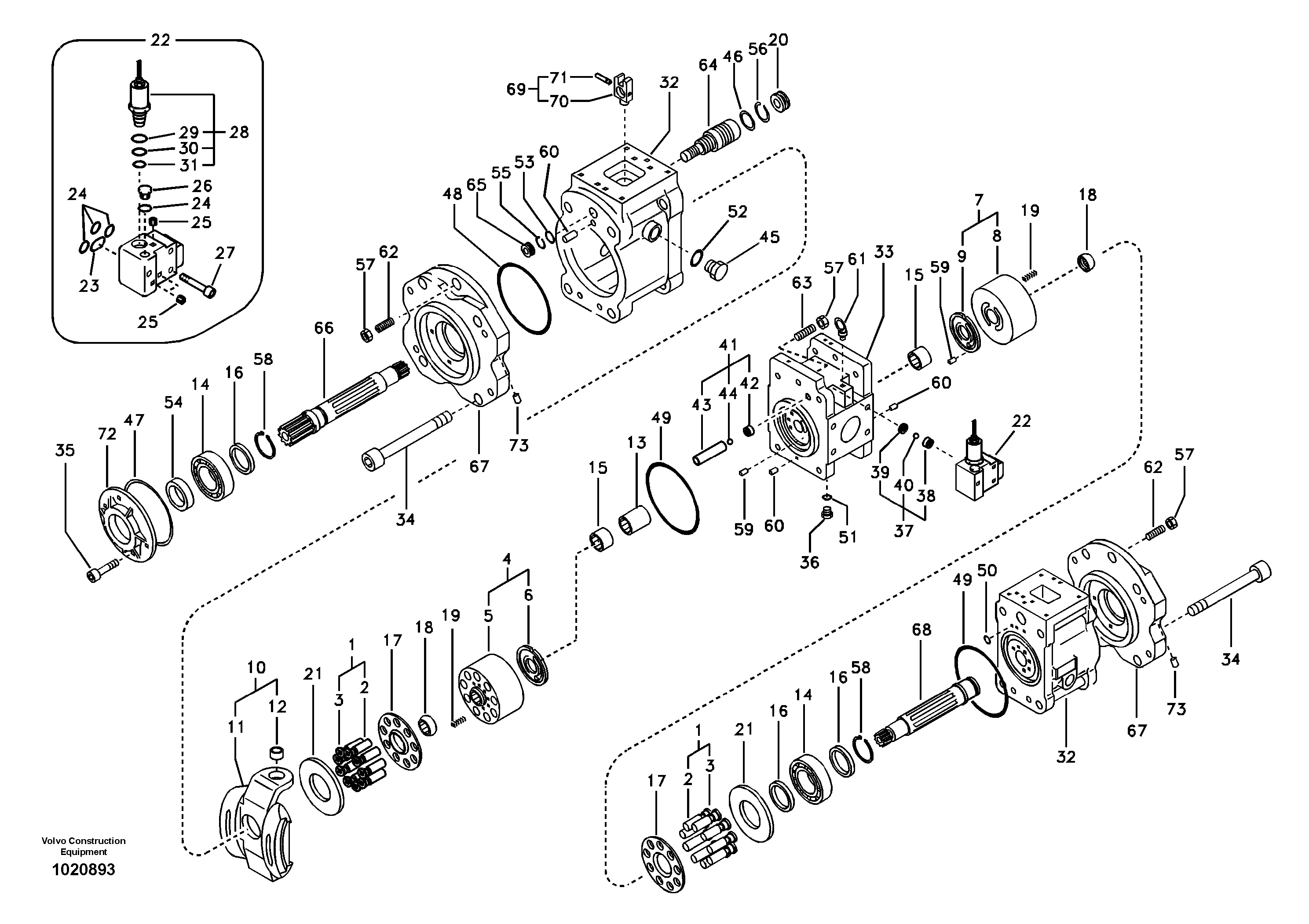 Hydraulic pump — volvo parts diagram