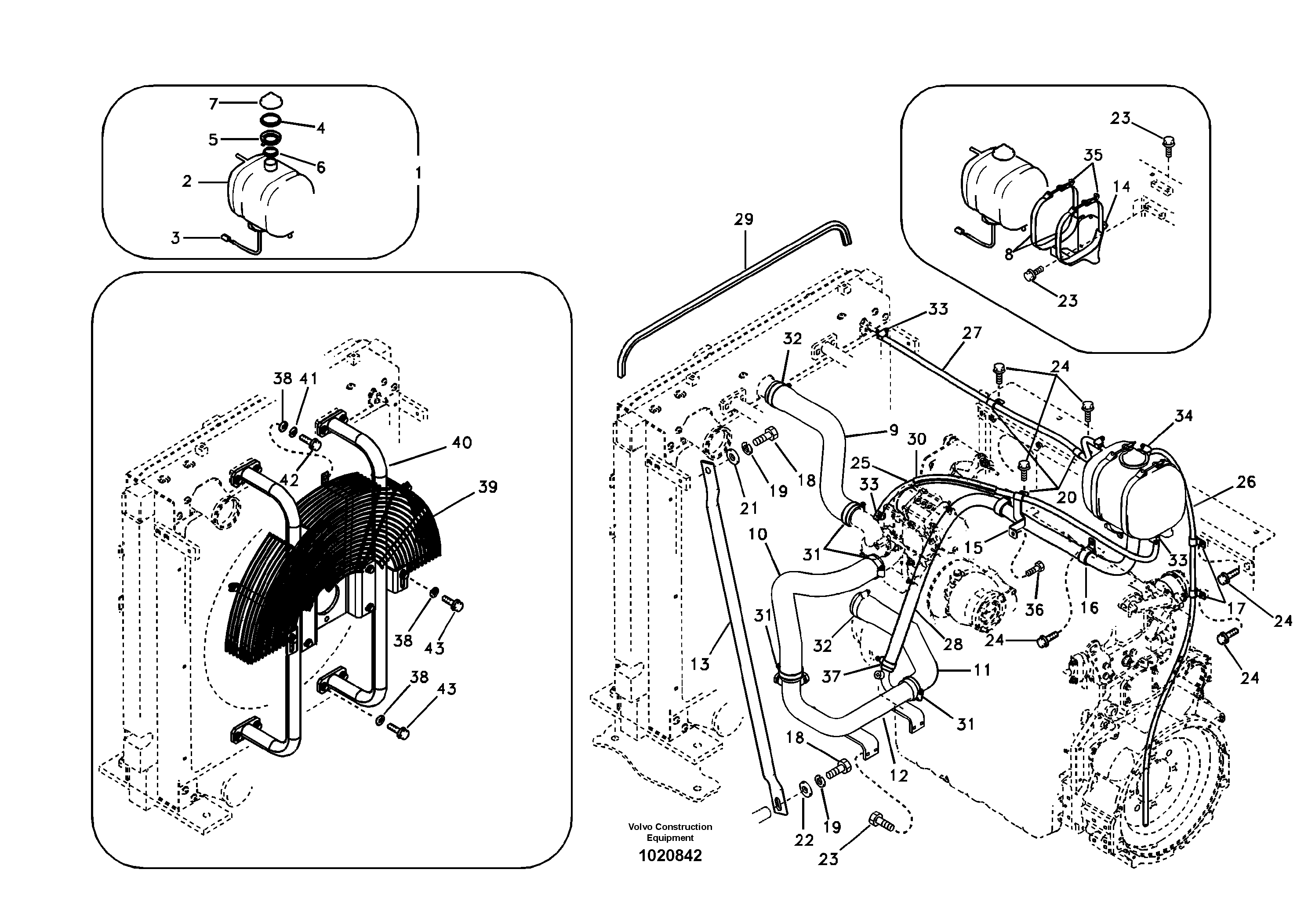 Cooling system — volvo parts diagram