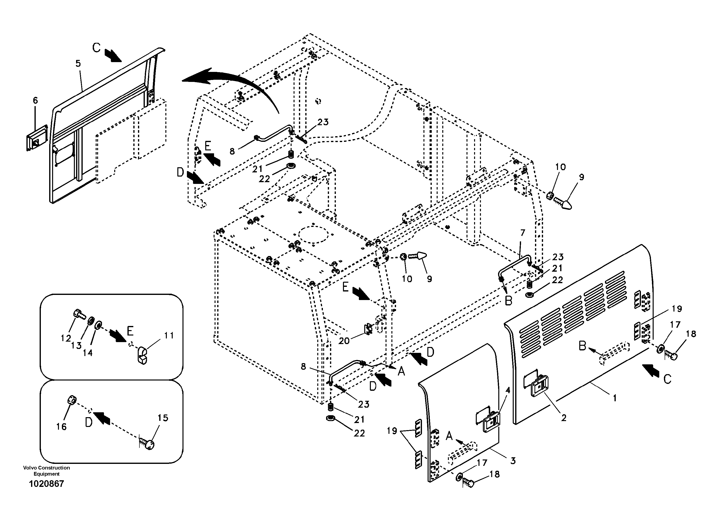 Door, side — volvo parts diagram