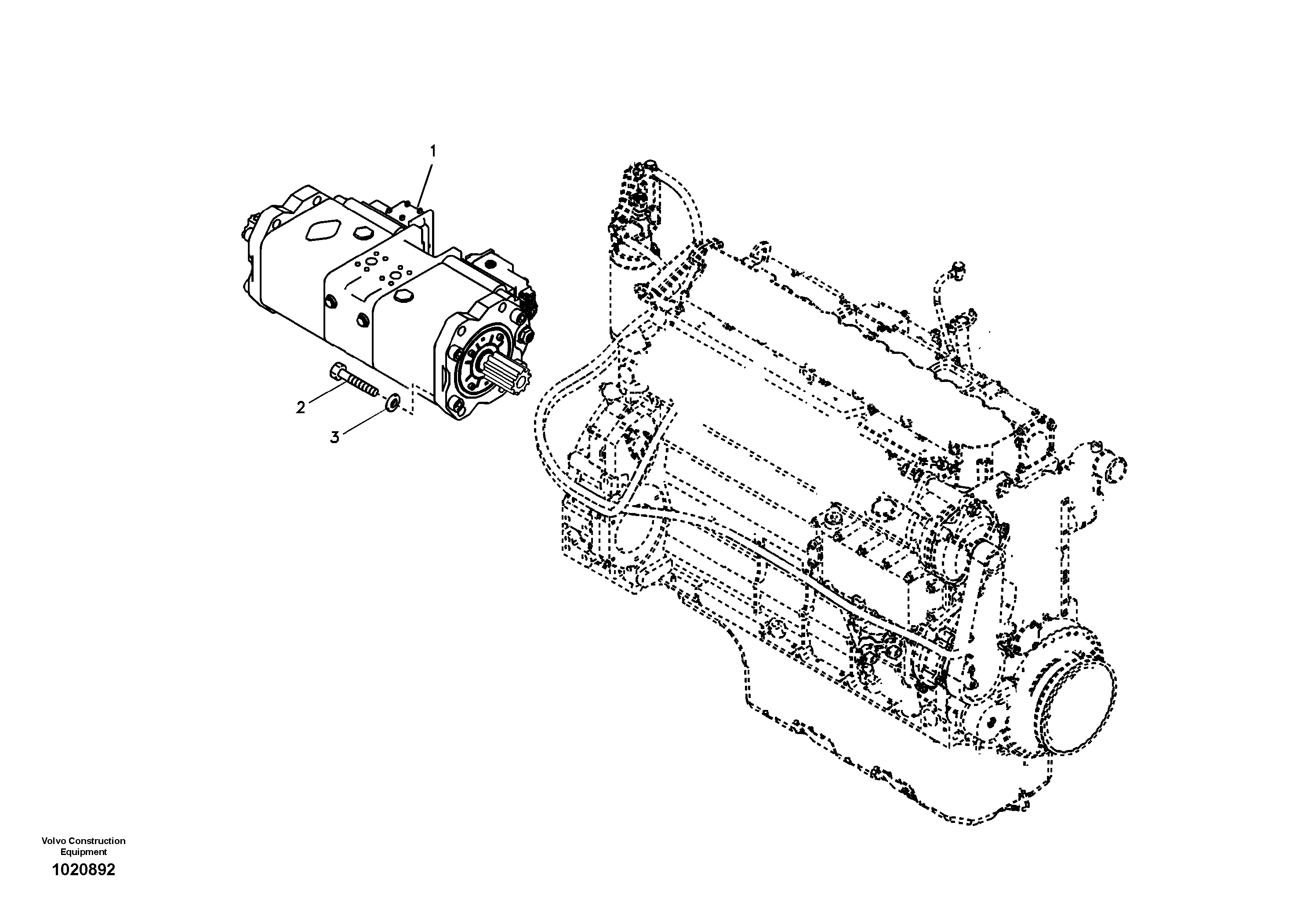 Pump installation — volvo parts diagram
