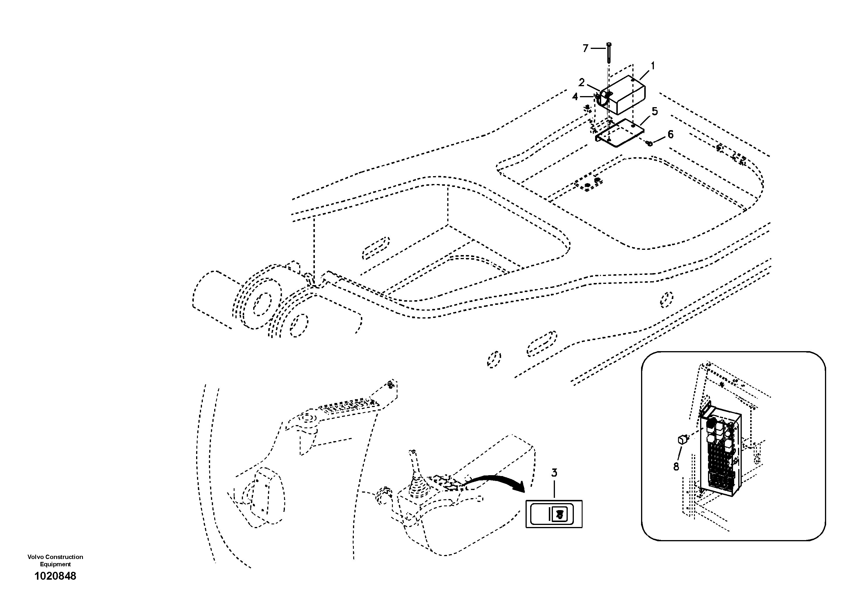Back-up warning unit — volvo parts diagram