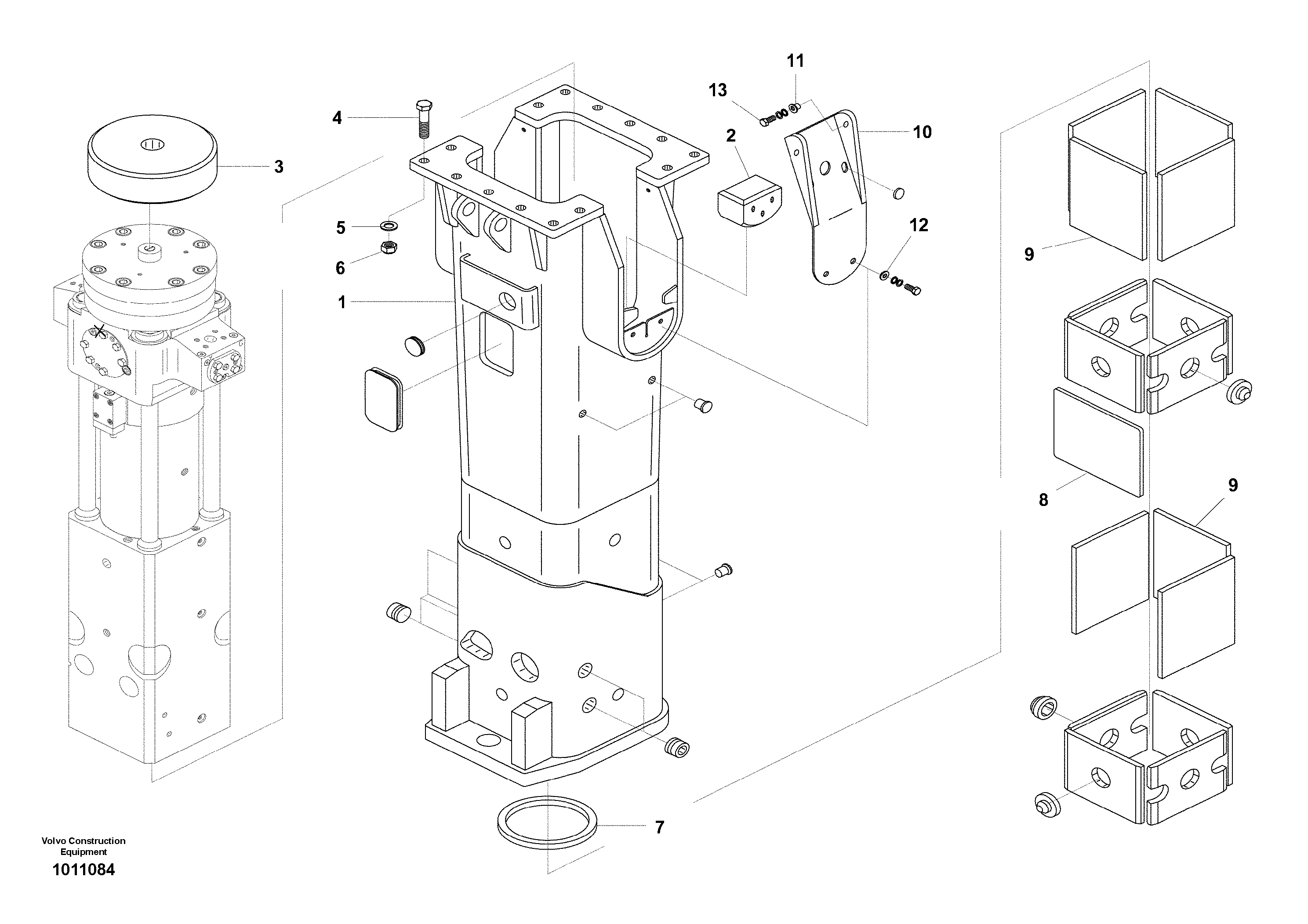 Hydraulic Hammer, Housing — volvo parts diagram
