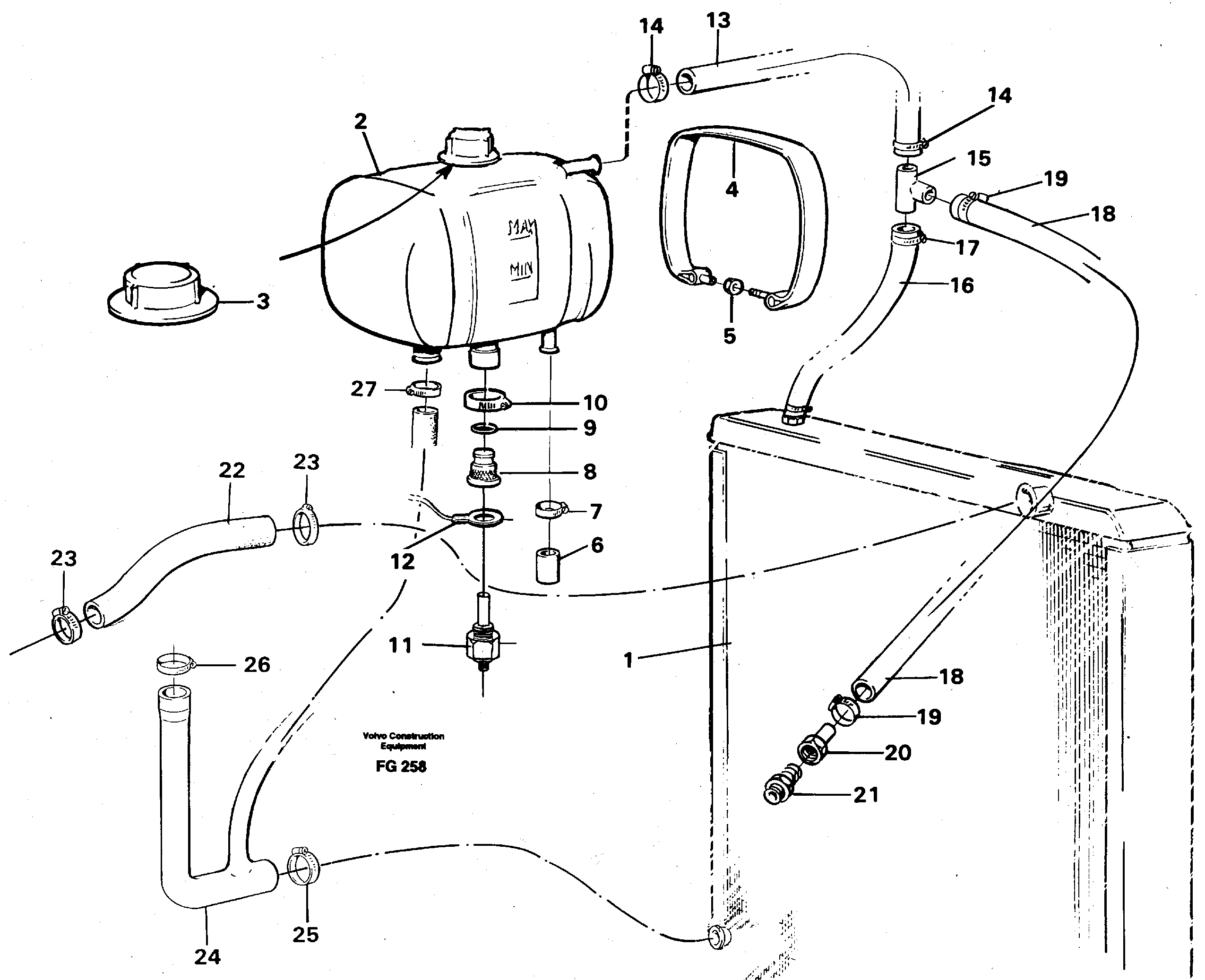 Expansion tank — volvo parts diagram