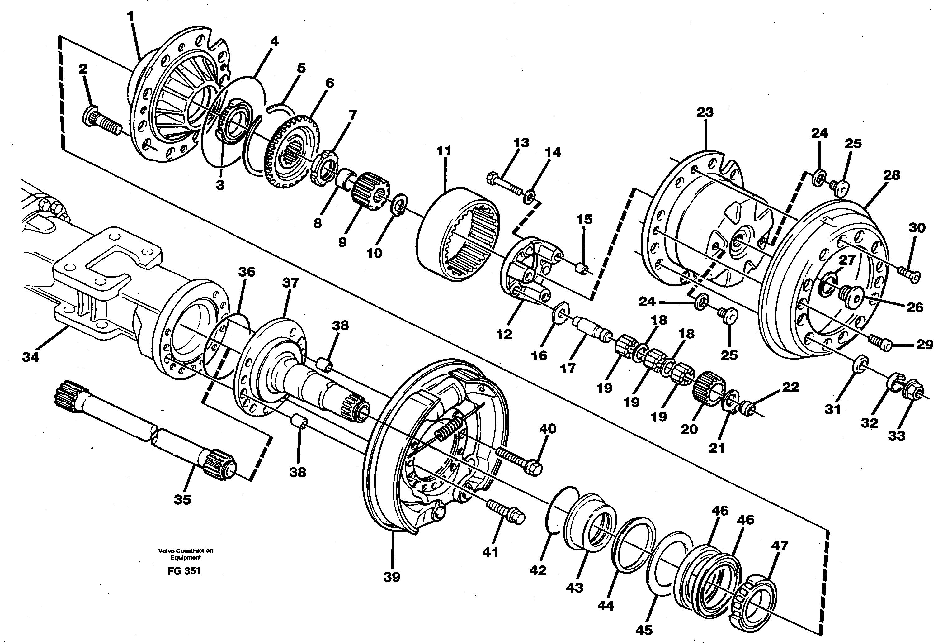 Wheel hub. Rear  14268049 — volvo parts diagram