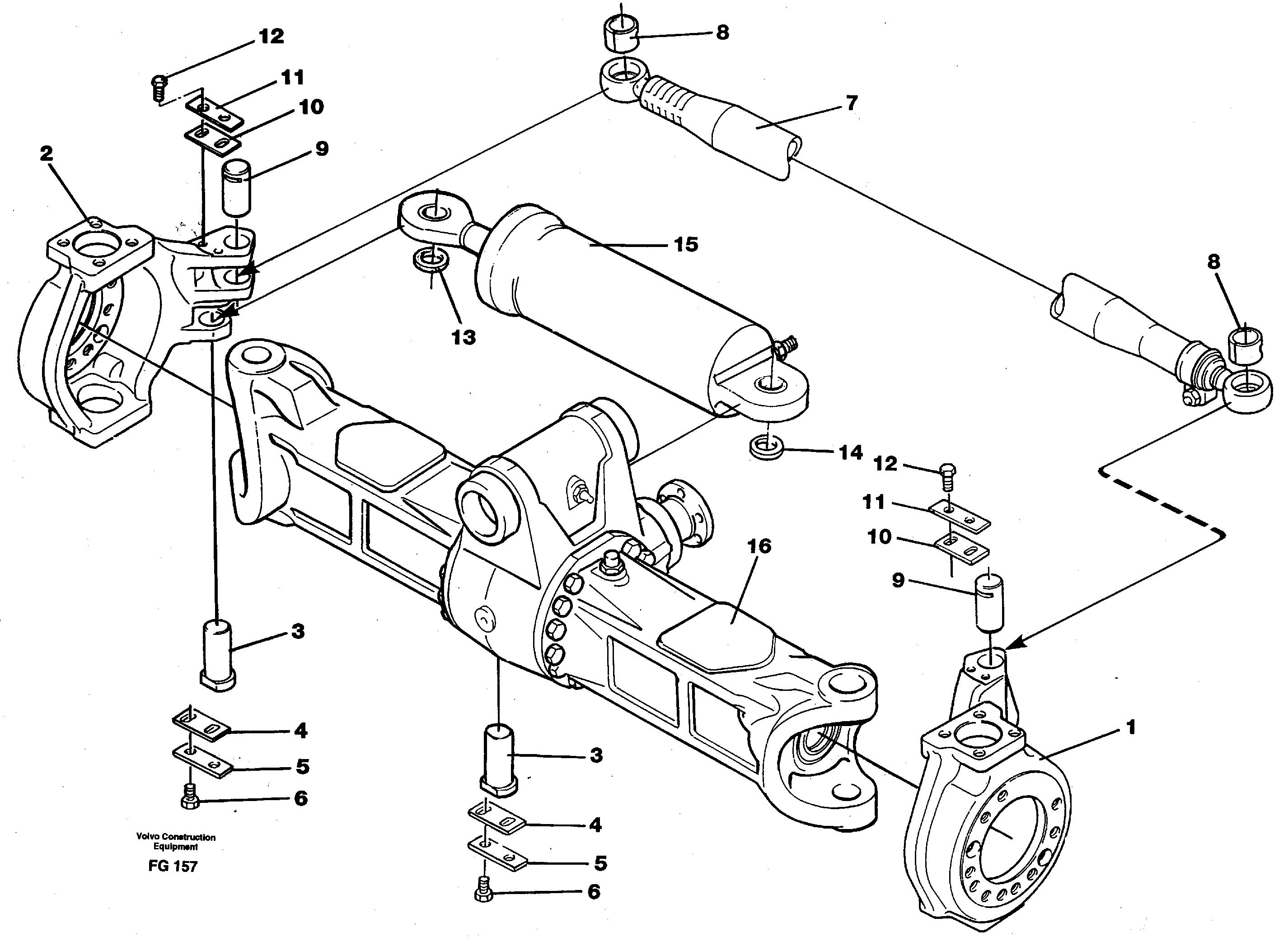 Knuckle ret and parallel stay — volvo parts diagram