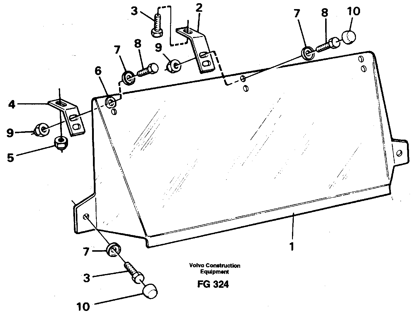 Sun visor, Outer  14250635 — volvo parts diagram