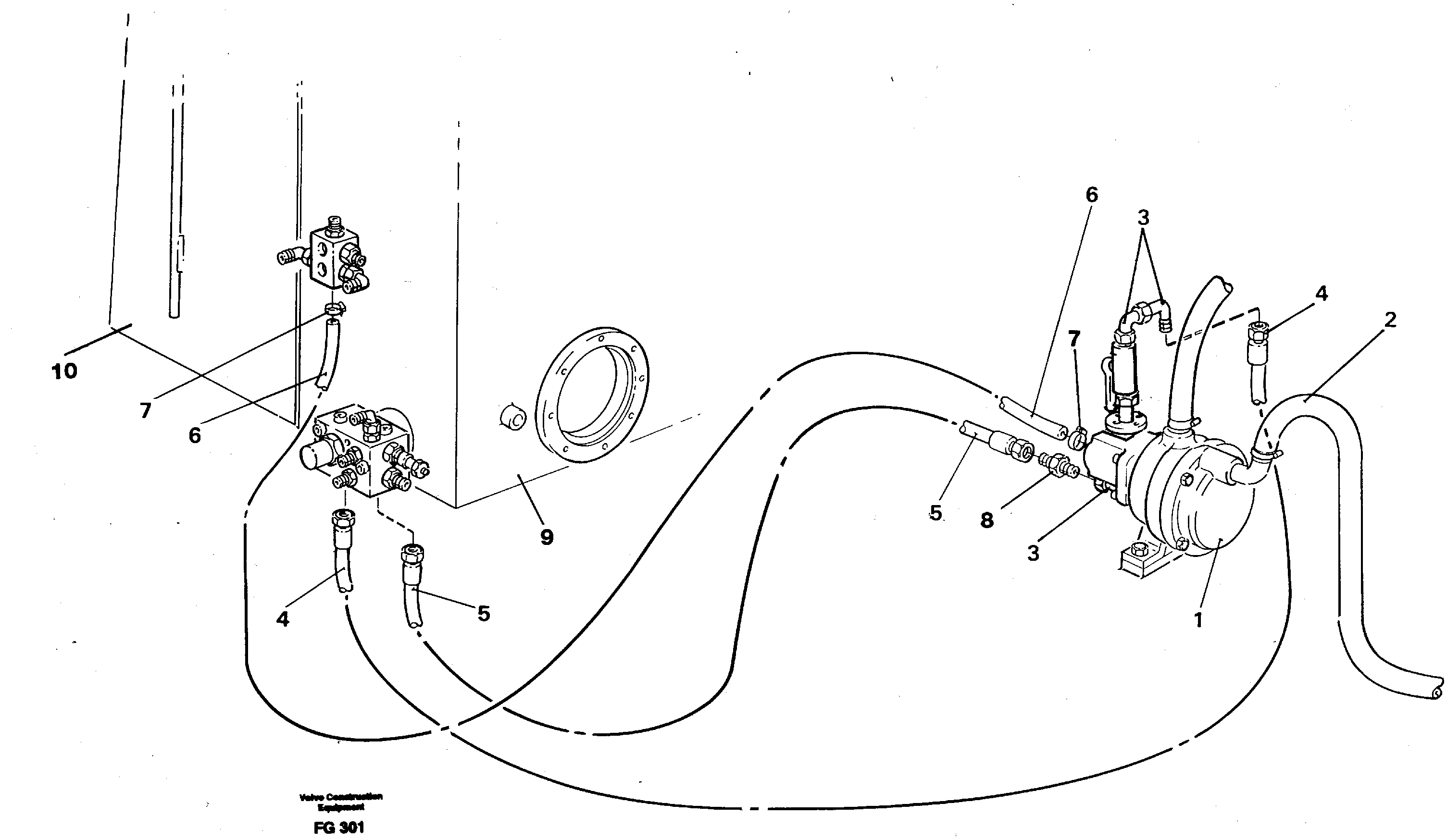 Hydraulic system, fuel pump — volvo parts diagram