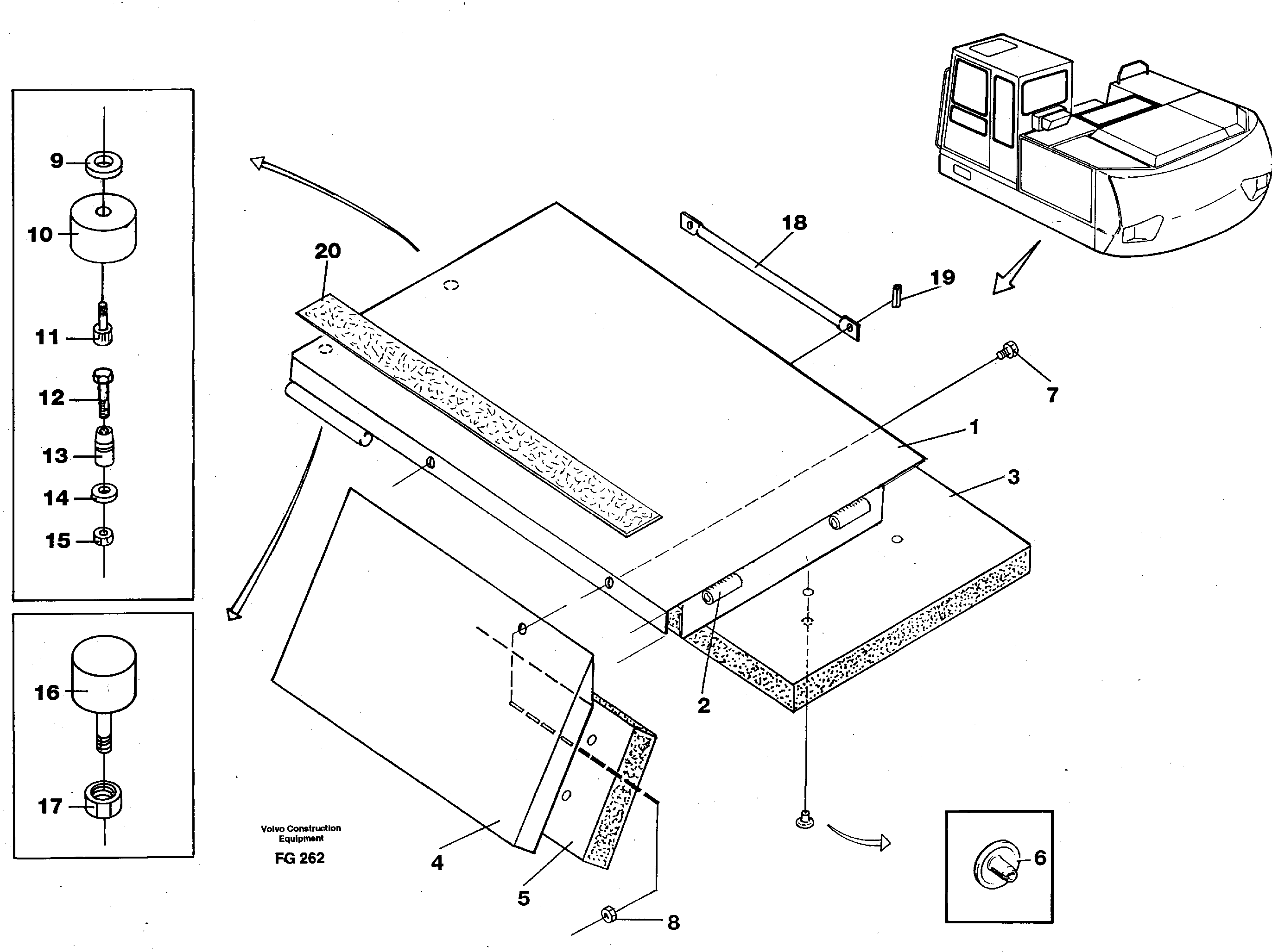 Hatch, valve housing, front — volvo parts diagram