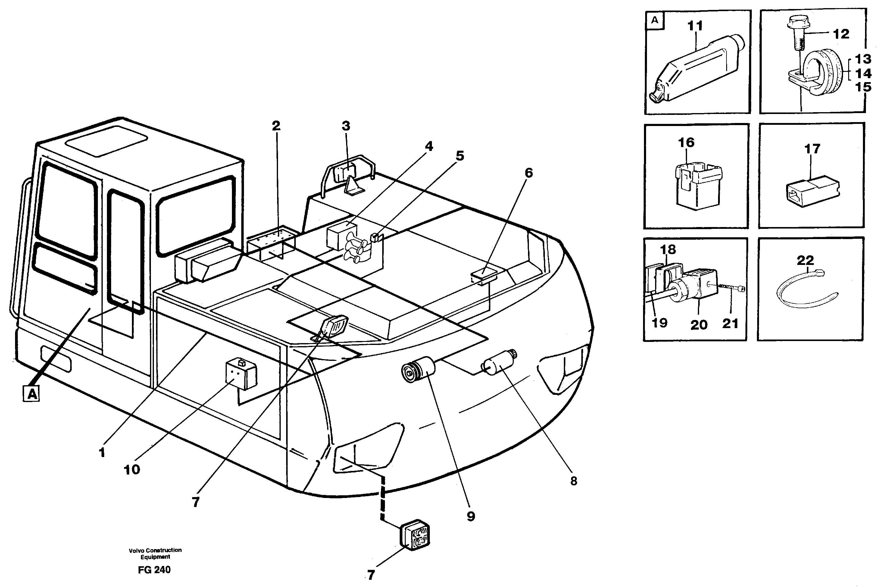 Cable harness, upper section — volvo parts diagram