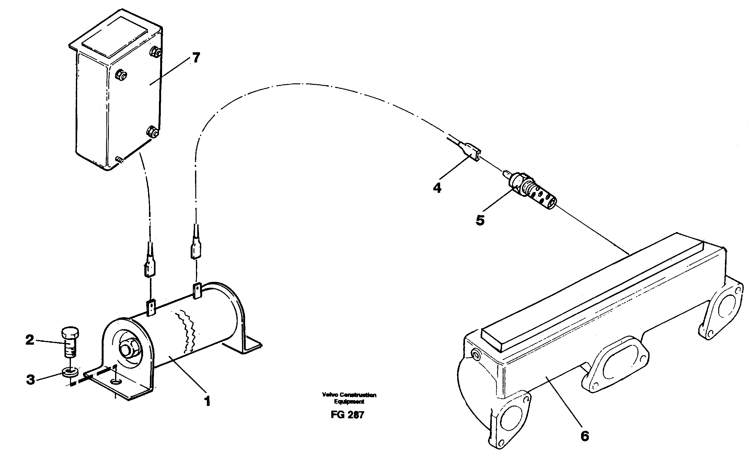 Starter resistor for heater, assembly — volvo parts diagram