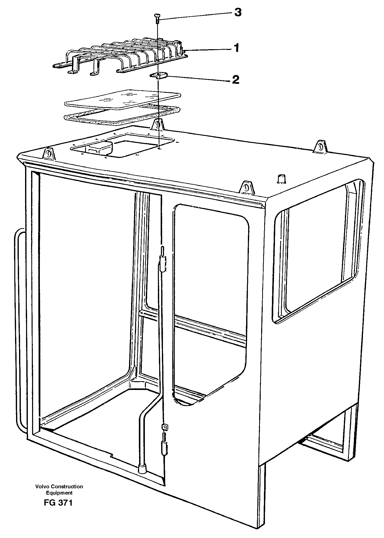 Grille over roof Window  14253611 — volvo parts diagram