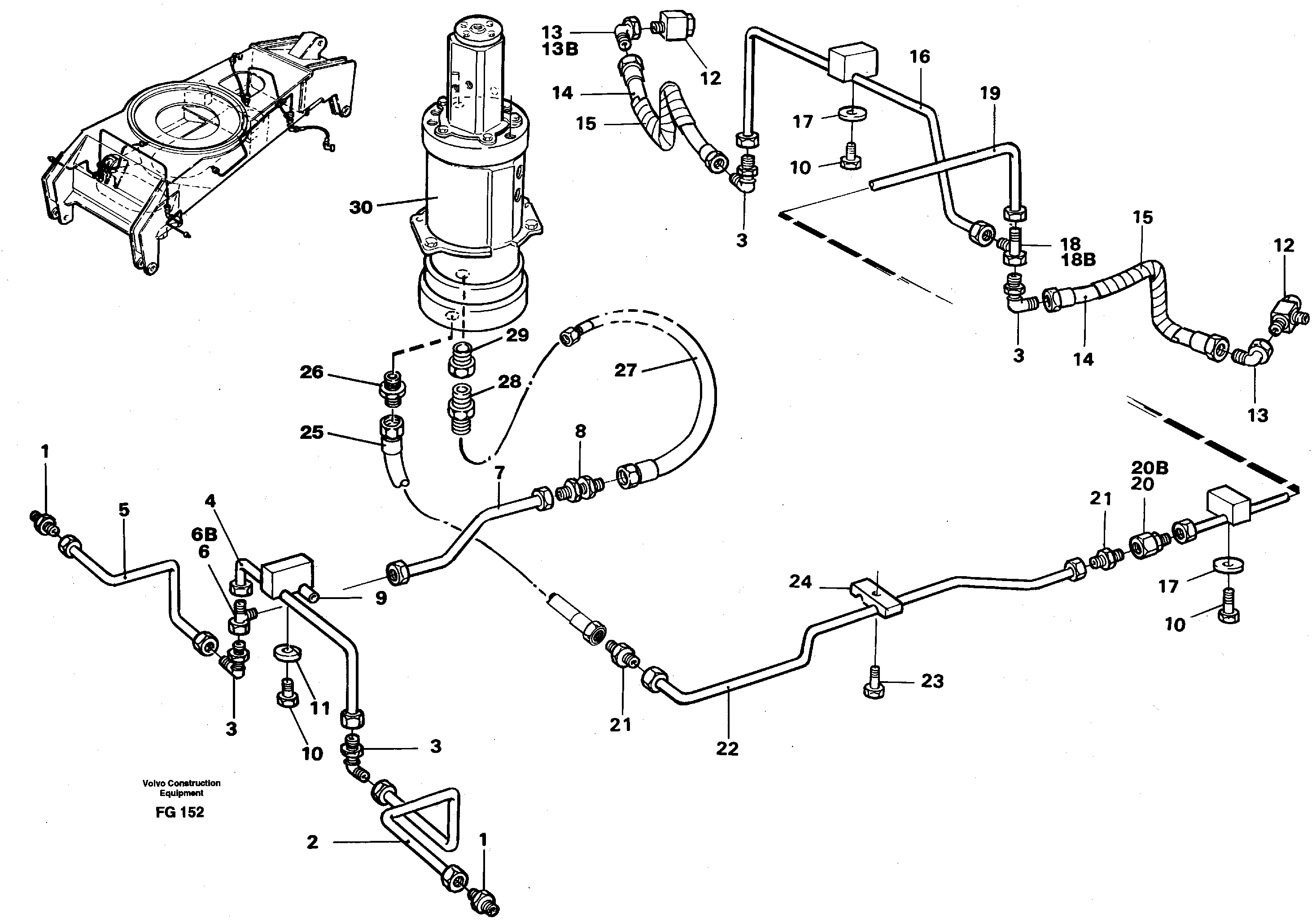 Brakesystem, undercarrige  14268049 — volvo parts diagram