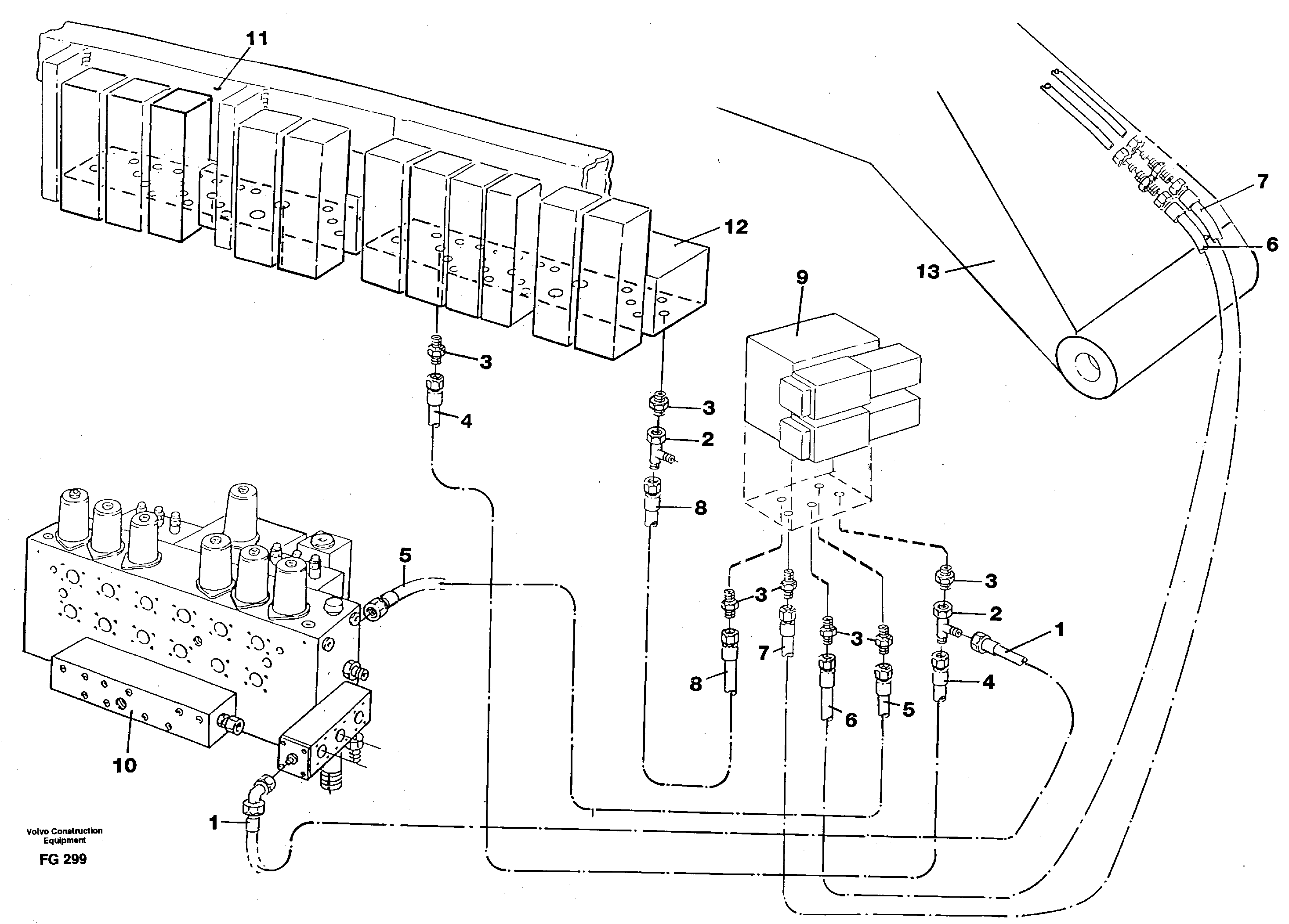 Servo hydraulics, quick fit equipment — volvo parts diagram