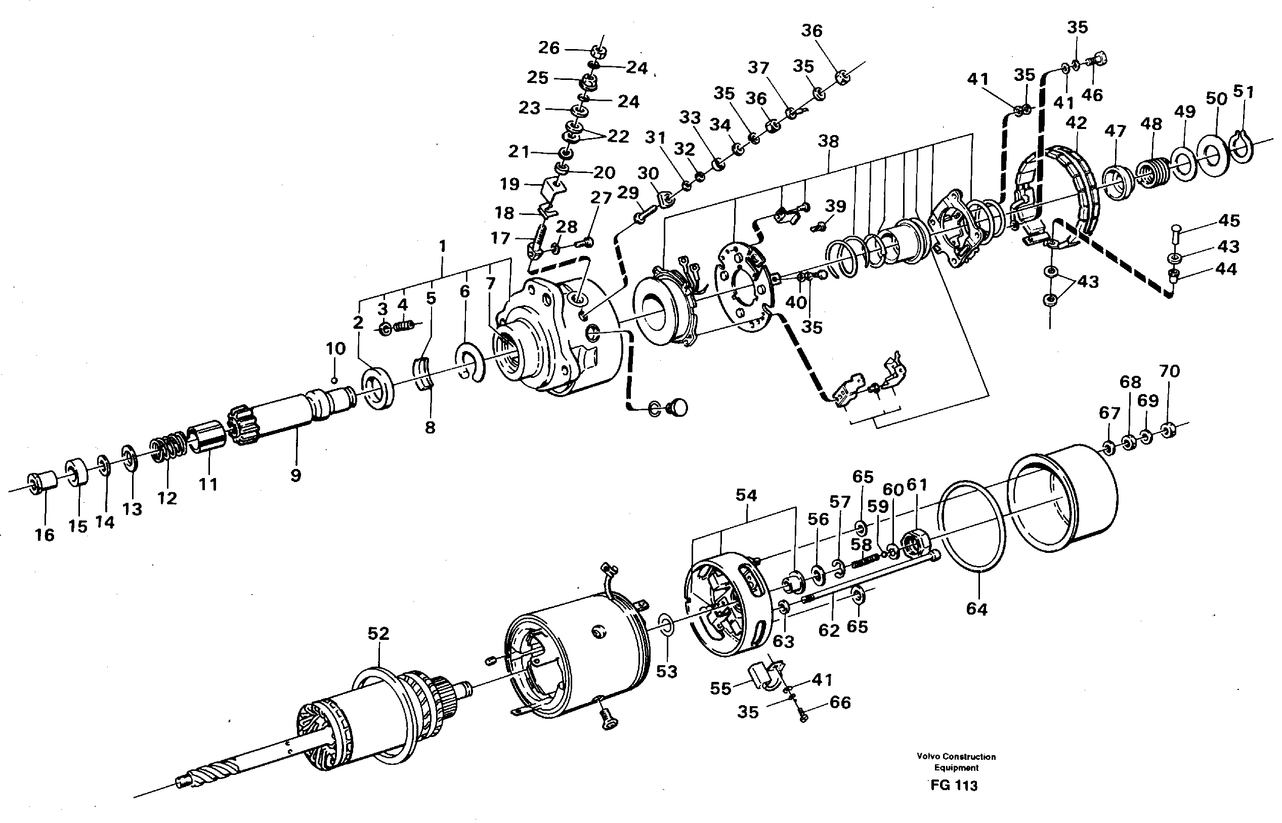Starter motor — volvo parts diagram