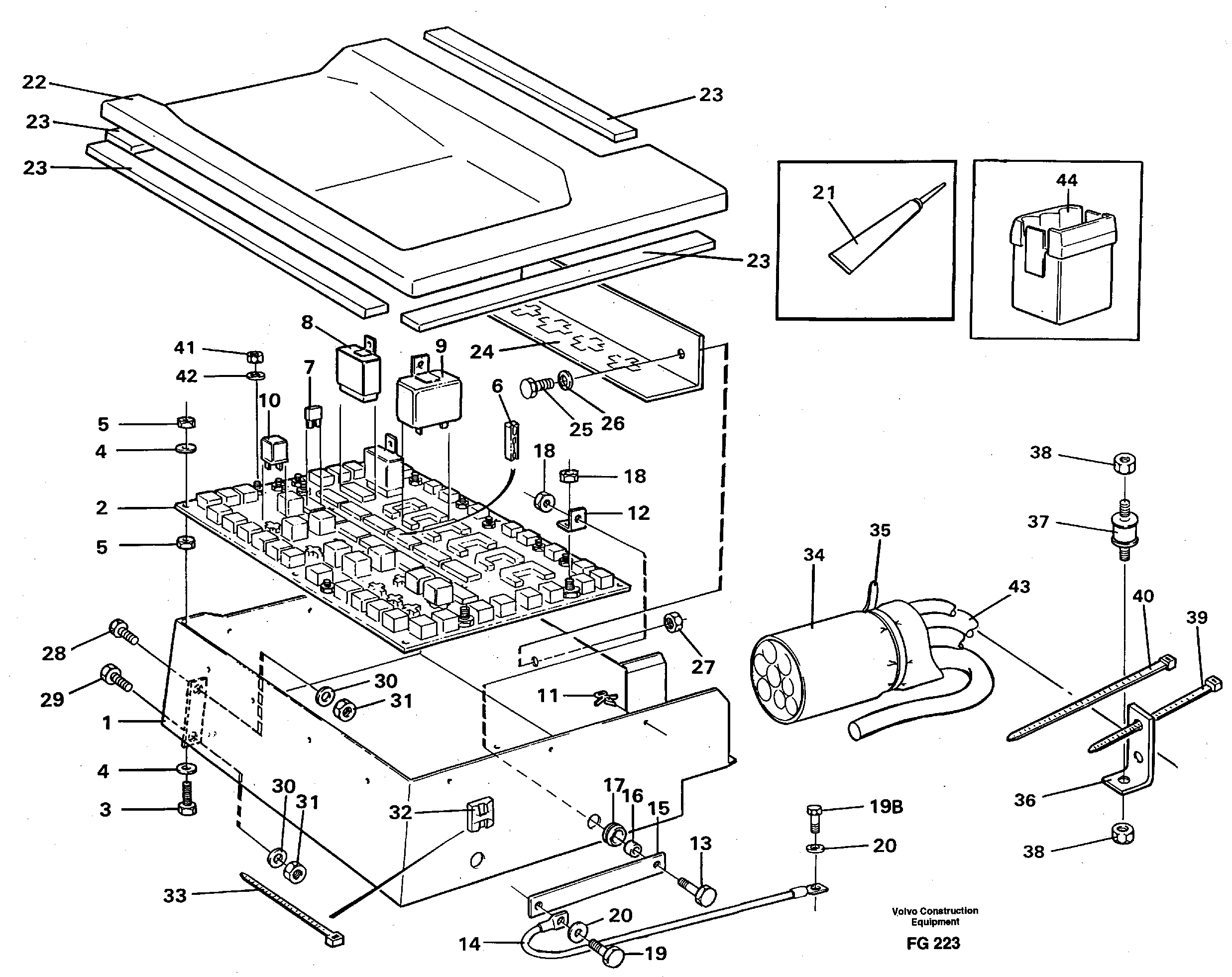 Electrical distribution box — volvo parts diagram