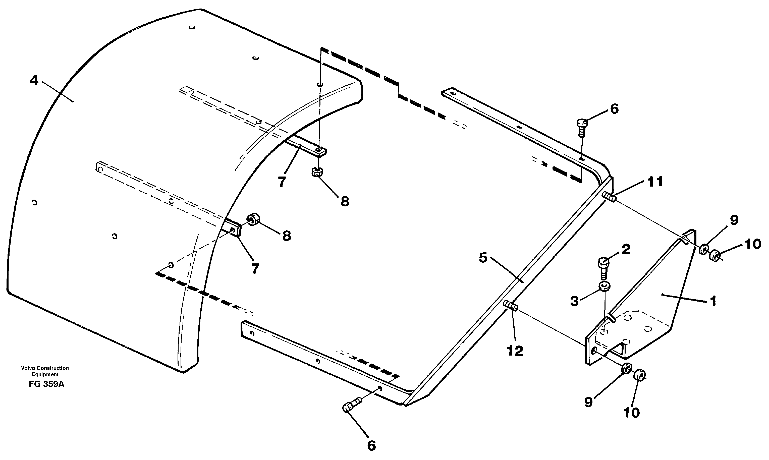 Mud guards — volvo parts diagram