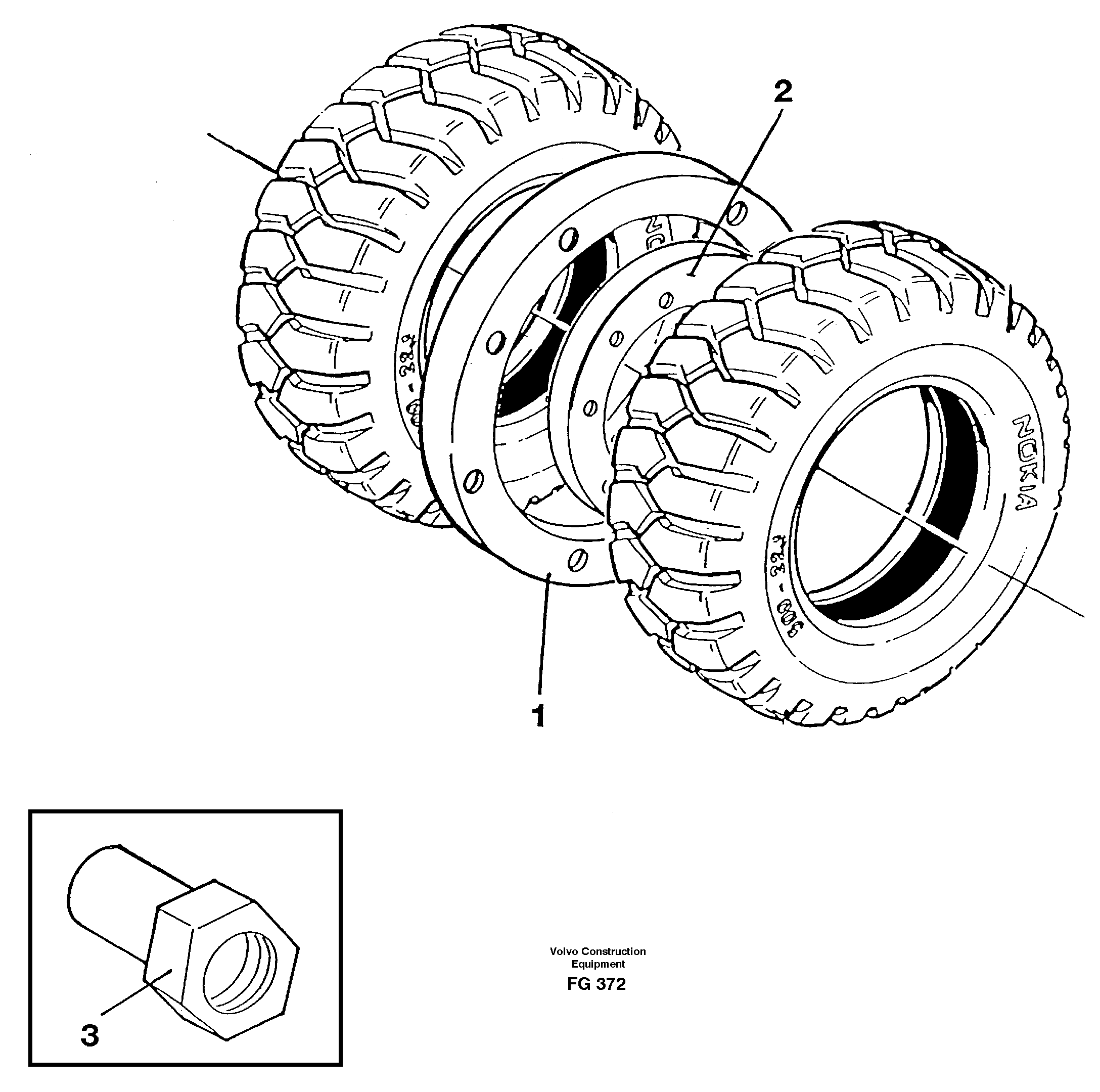Stone guard ring  14256139 — volvo parts diagram
