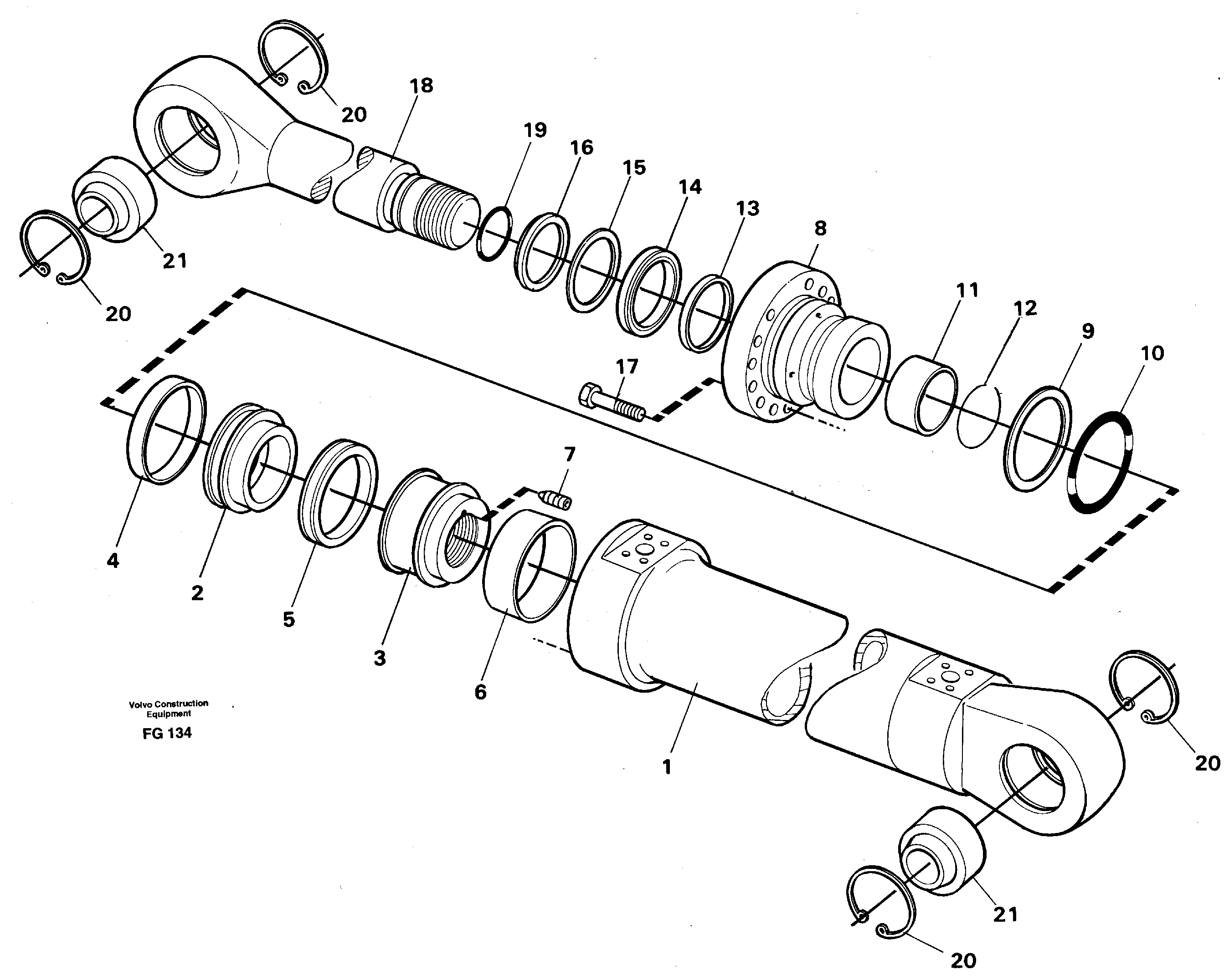 Boom cylinder  14268047 14267962 — volvo parts diagram