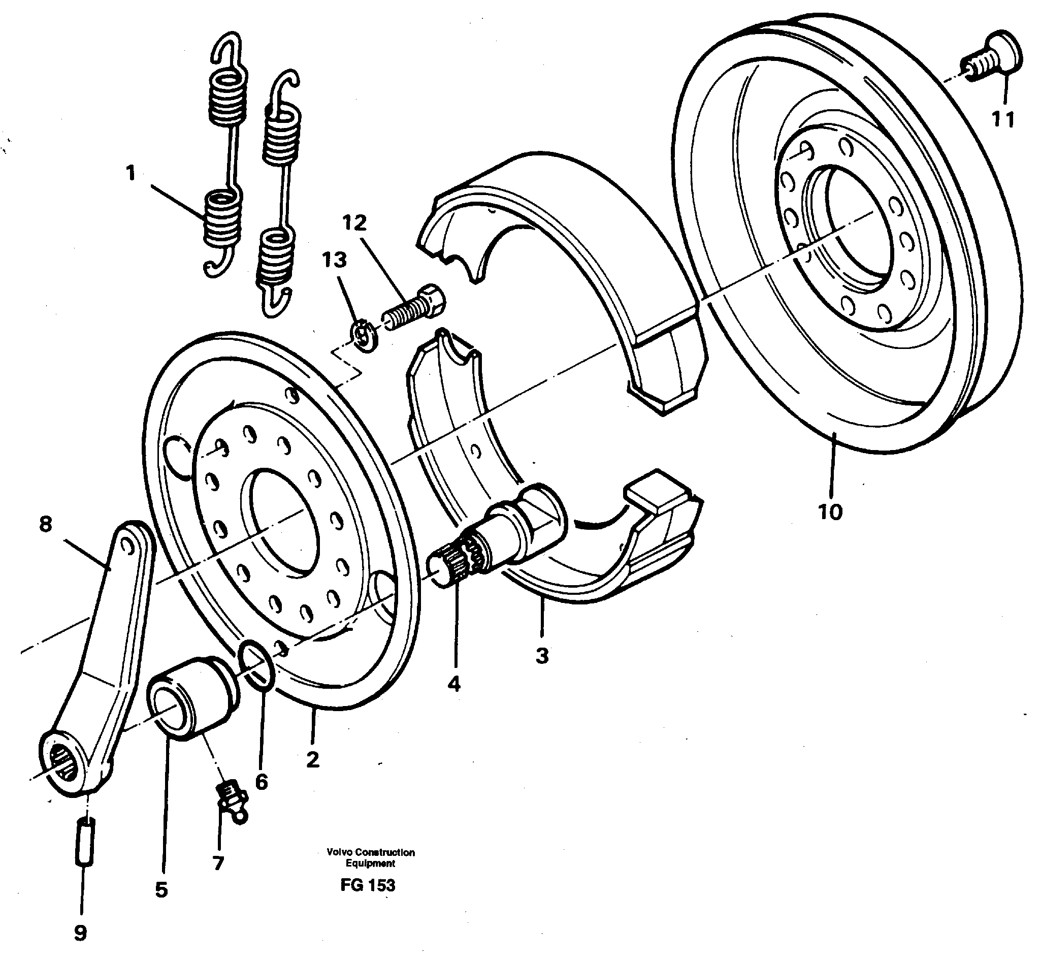Universaljoint brake — volvo parts diagram