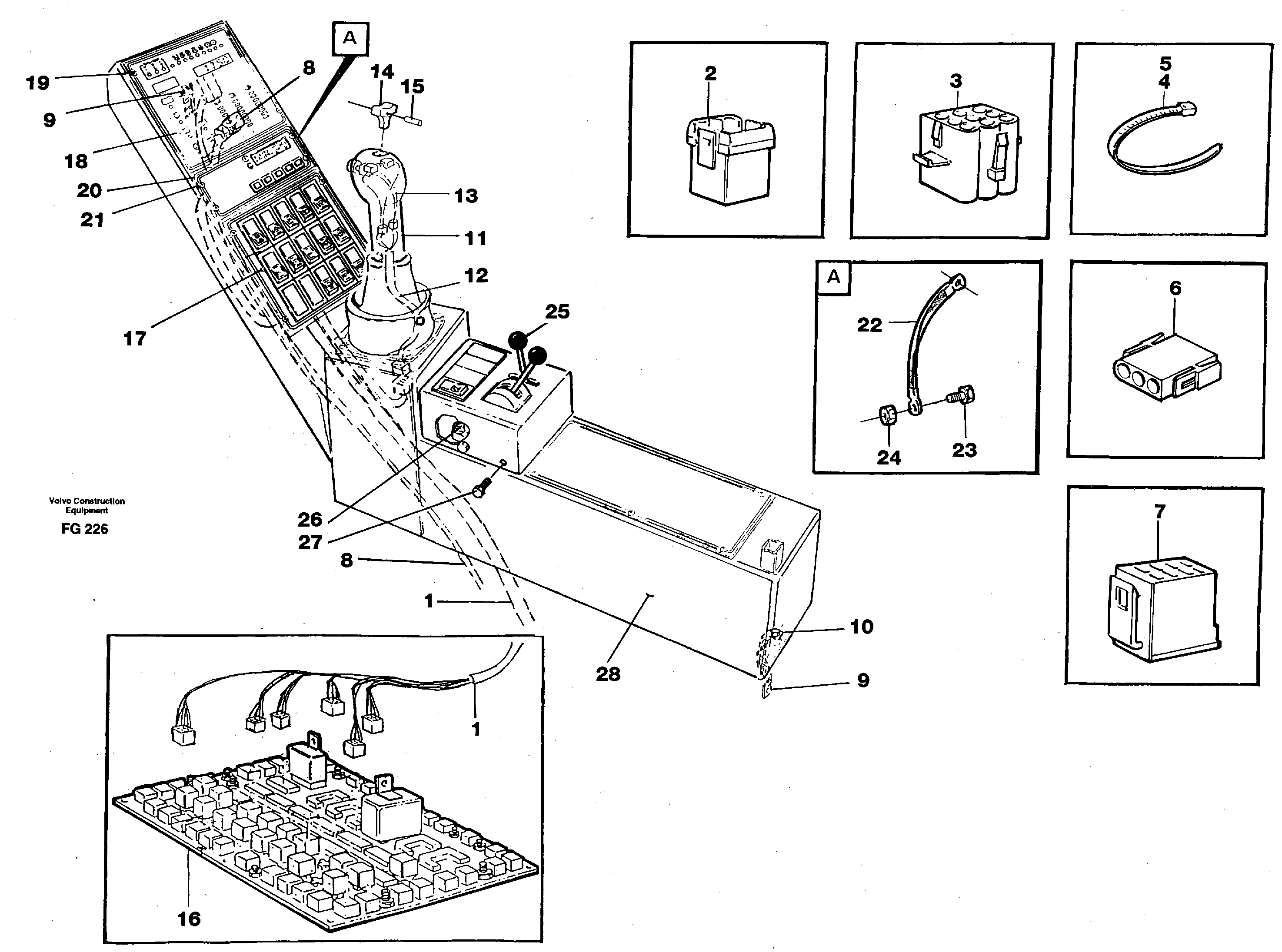 Cable harness, side panel, right — volvo parts diagram