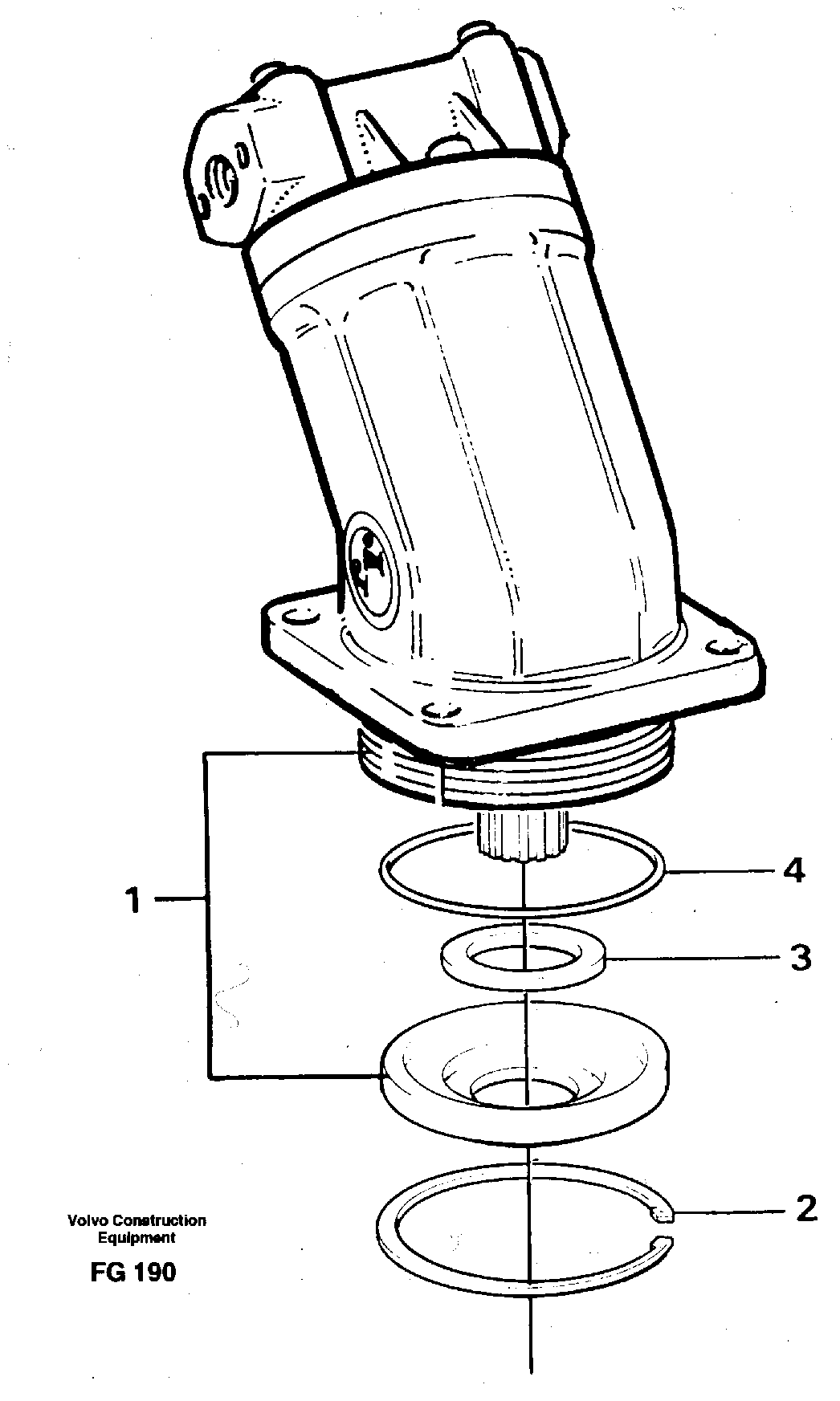 Hydraulic motor, slew — volvo parts diagram