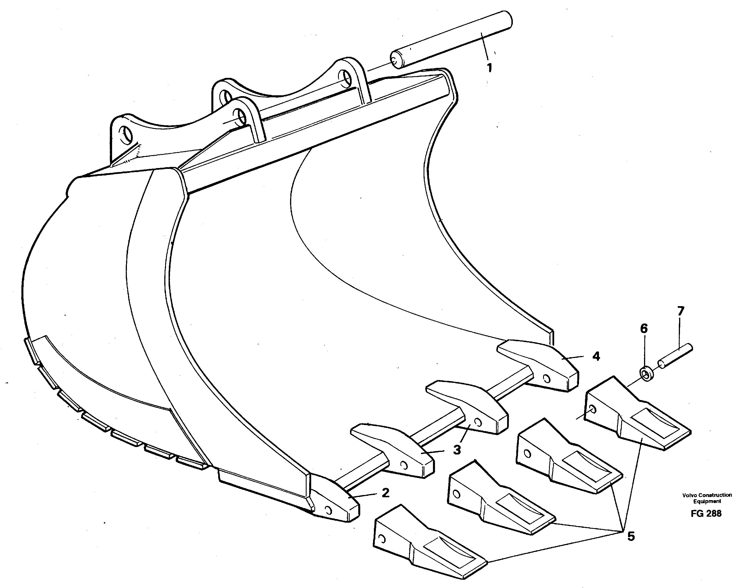 Buckets for Quickfit withplate cutting edges  14259265 14259266 — volvo parts diagram