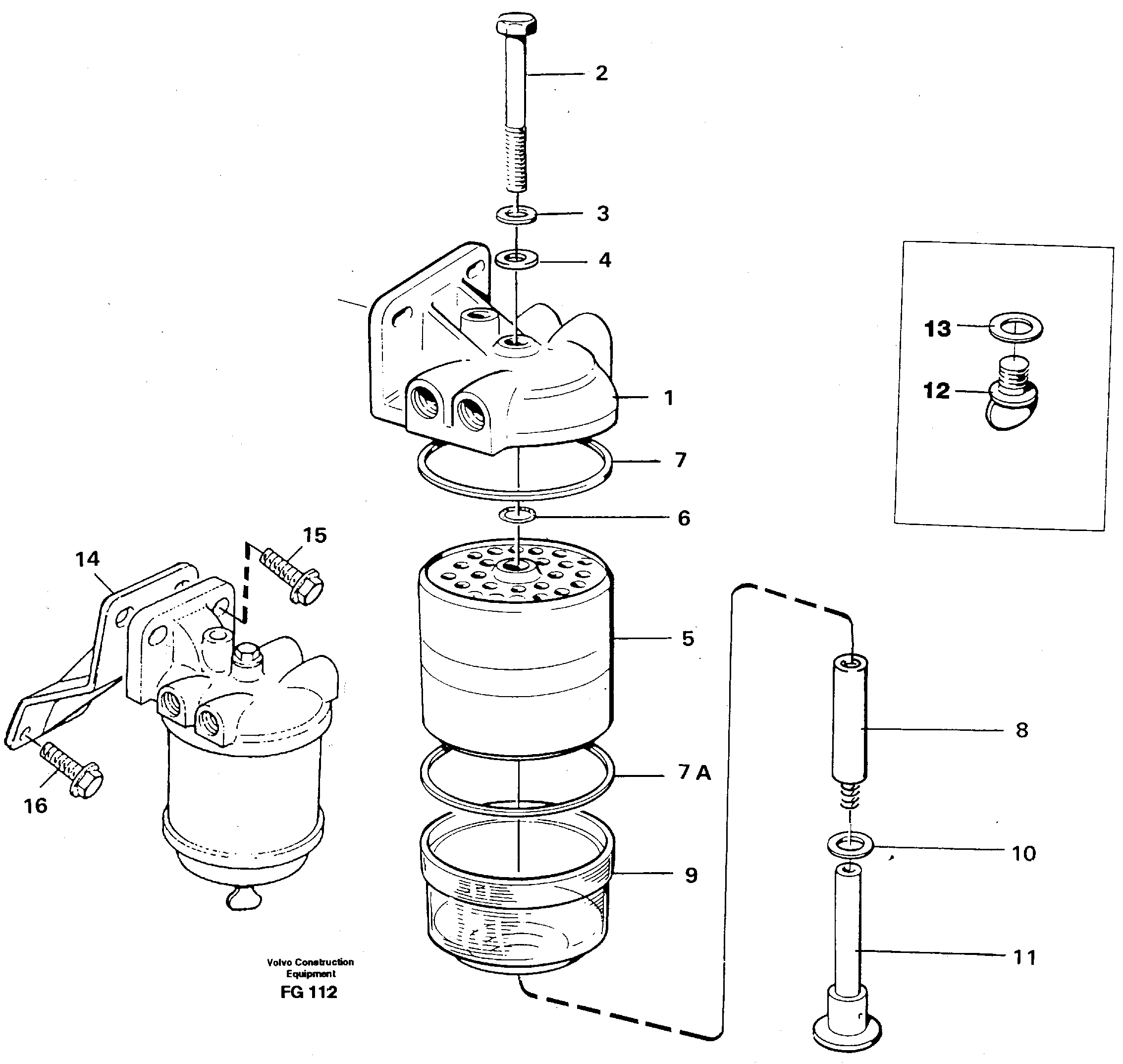 Fuel filter — volvo parts diagram